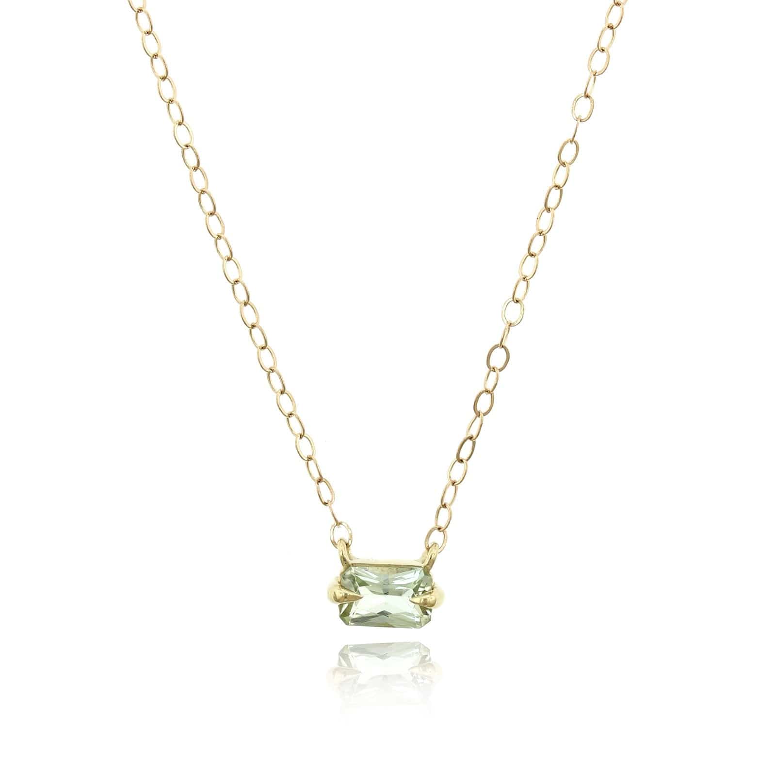 14K Yellow Gold Blue Tourmaline Pendant - Image 4