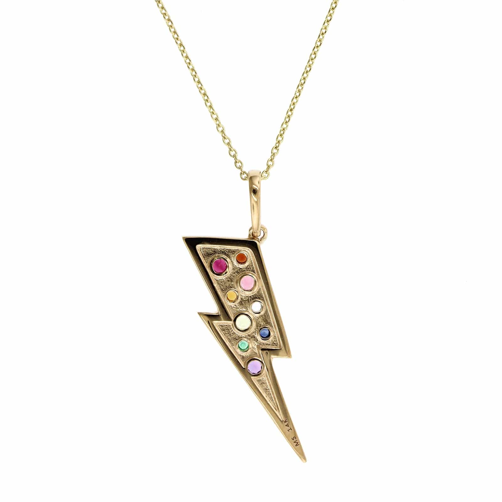 Ophelia Rainbow Lightning Bolt Necklace - Image 3