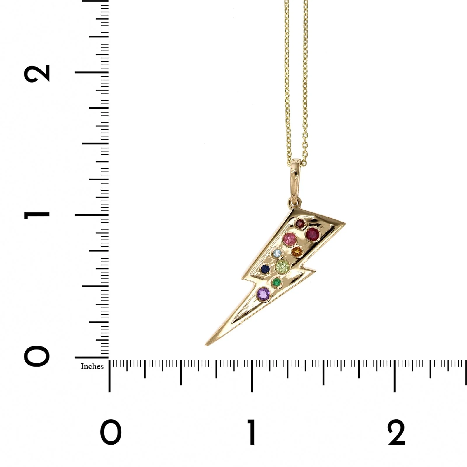Ophelia Rainbow Lightning Bolt Necklace - Image 4