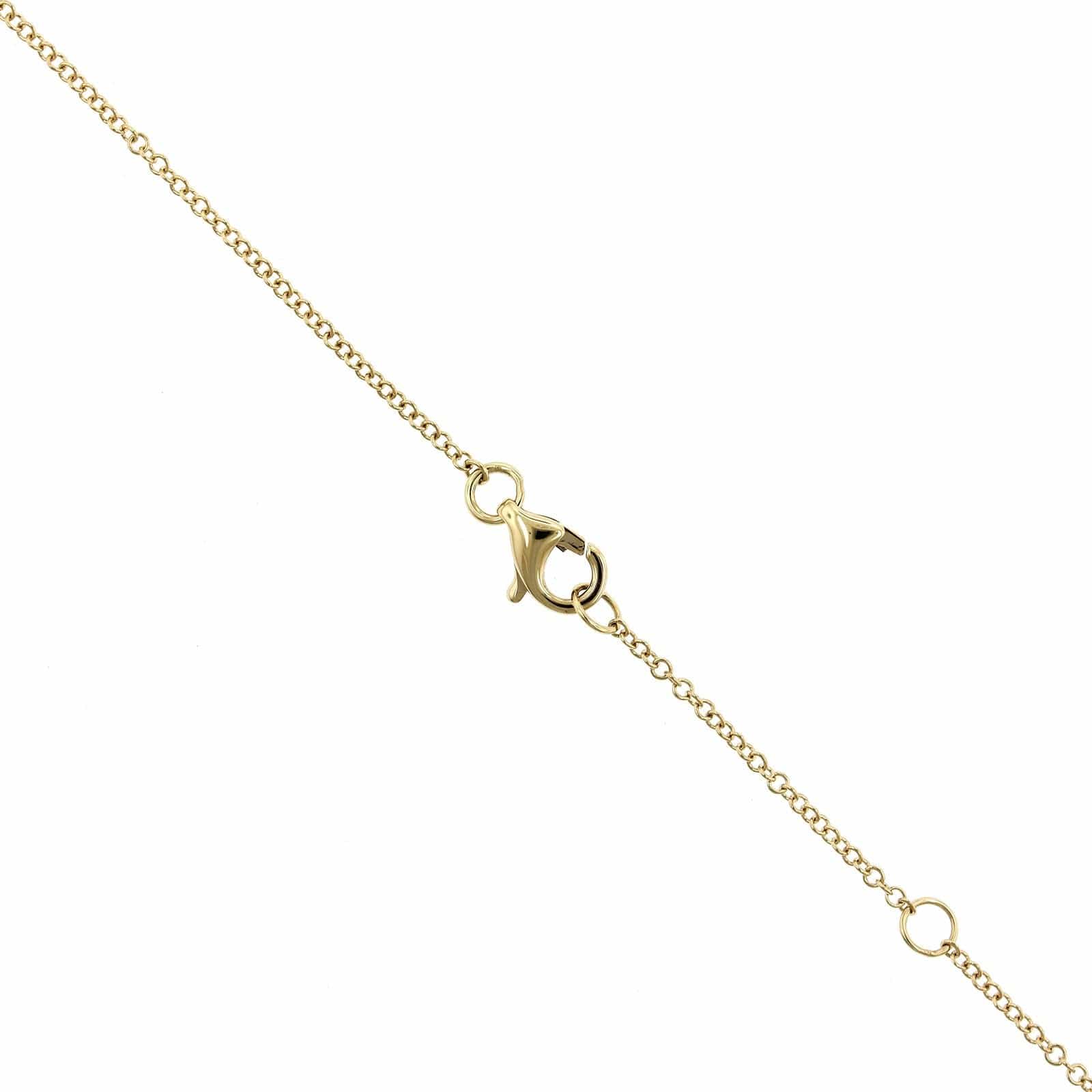 14K Yellow Gold Evil Eye Diamond Halo Pendant - Image 2