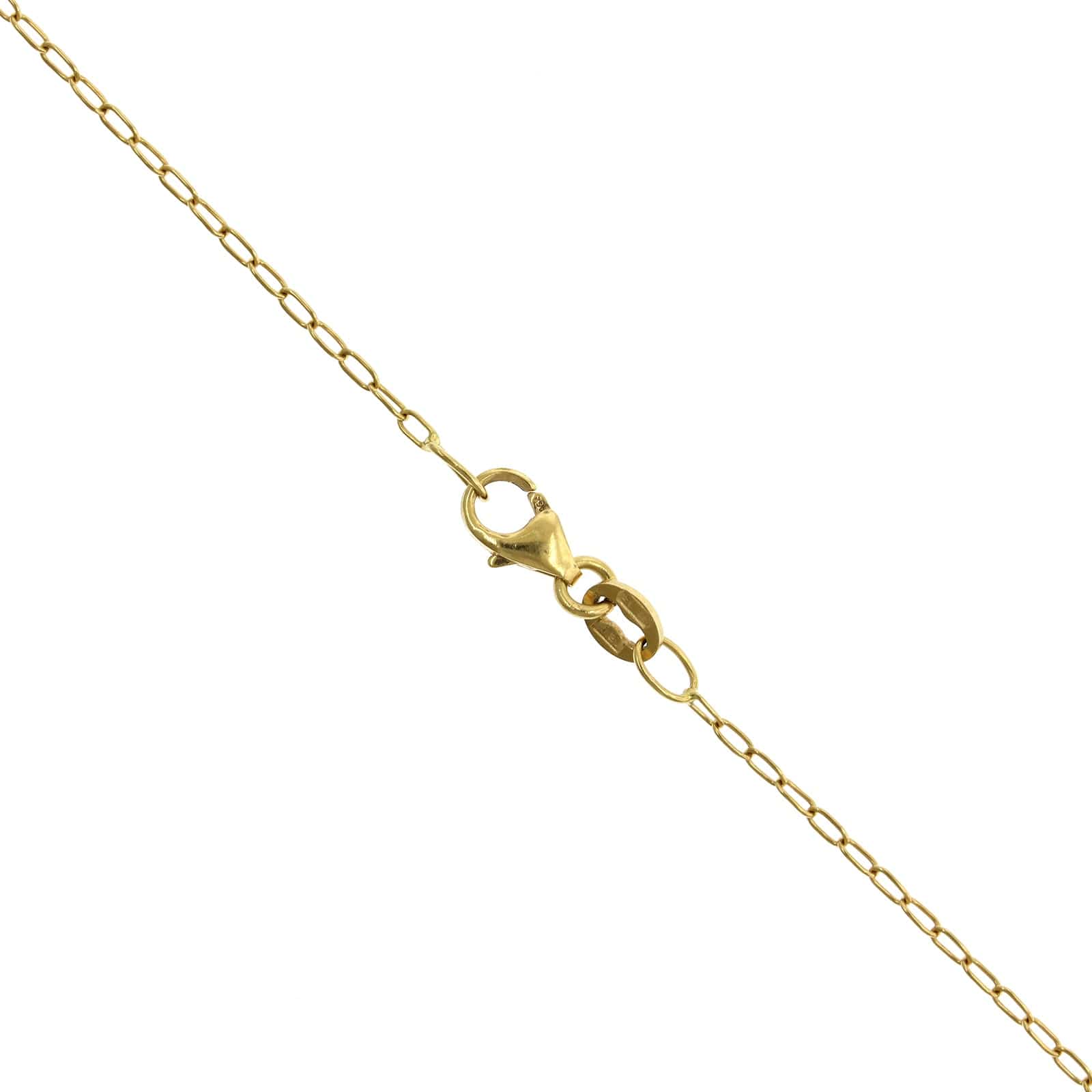 18K Yellow Gold Green Tourmaline Diamond Halo Pendant - Image 3