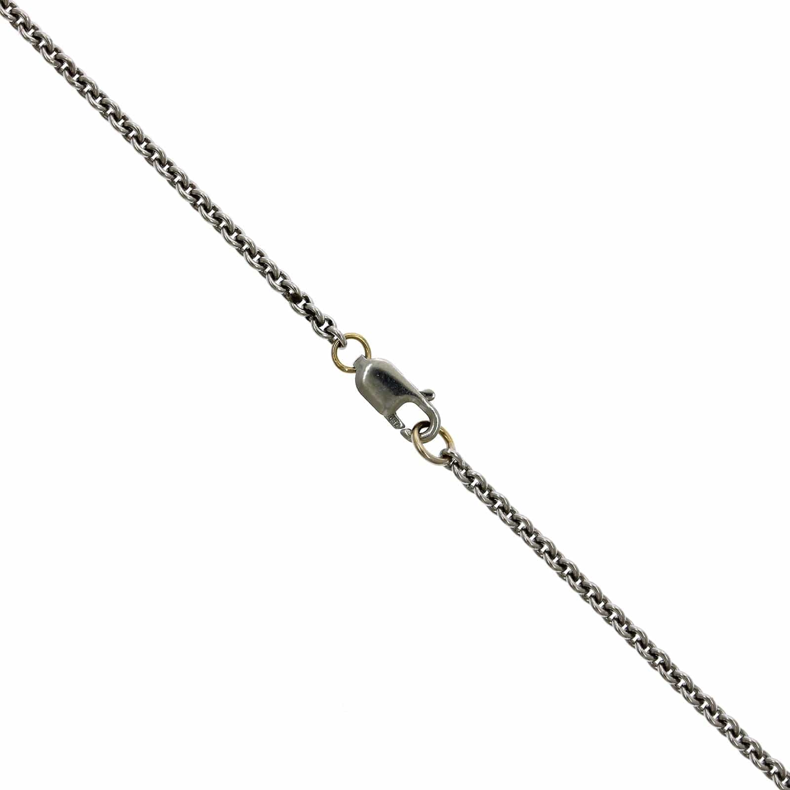 18K White Gold Multi Stone Cross Necklace - Image 3