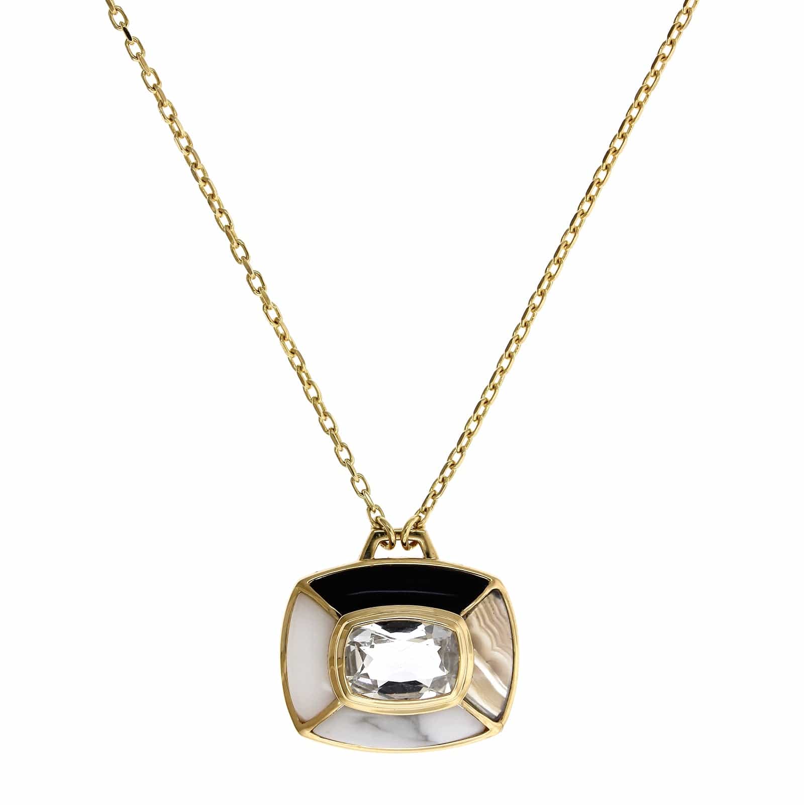 Emily P. Wheeler 18K Yellow Gold Patchwork Multi Stone Pendant