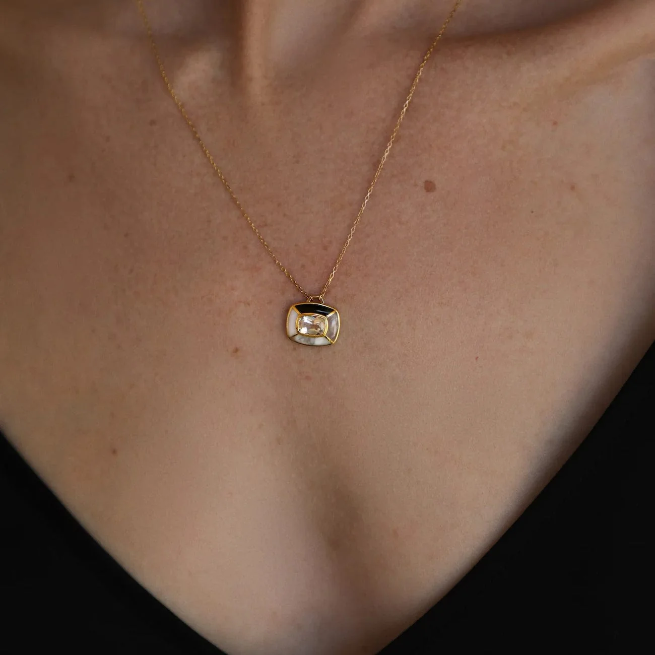 Emily P. Wheeler 18K Yellow Gold Patchwork Multi Stone Pendant - Image 2