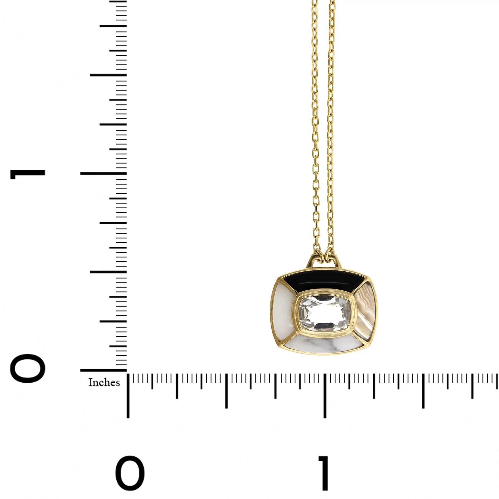 Emily P. Wheeler 18K Yellow Gold Patchwork Multi Stone Pendant - Image 5