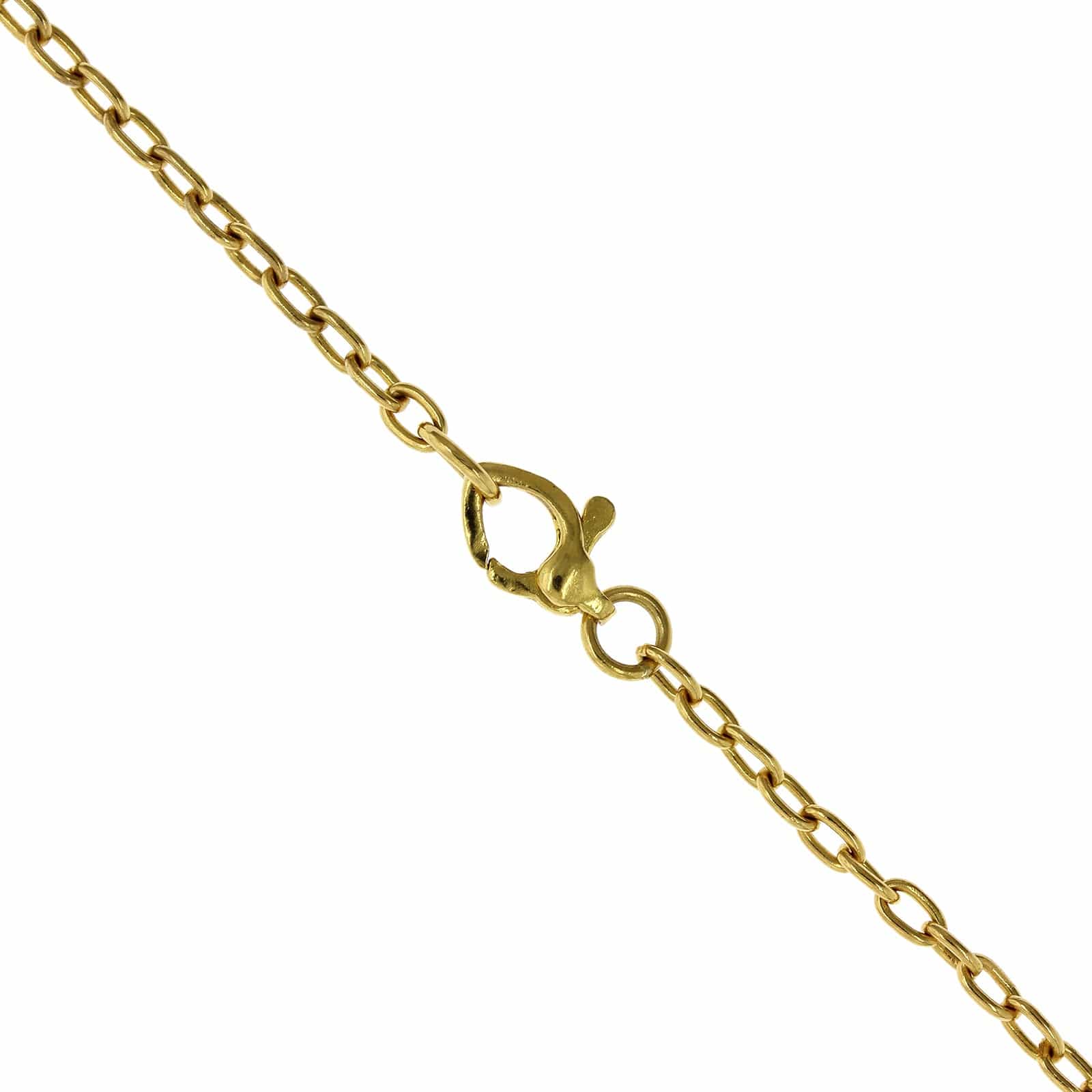 22K Yellow Gold Asscher Cut Brown Zircon Pendant - Image 4