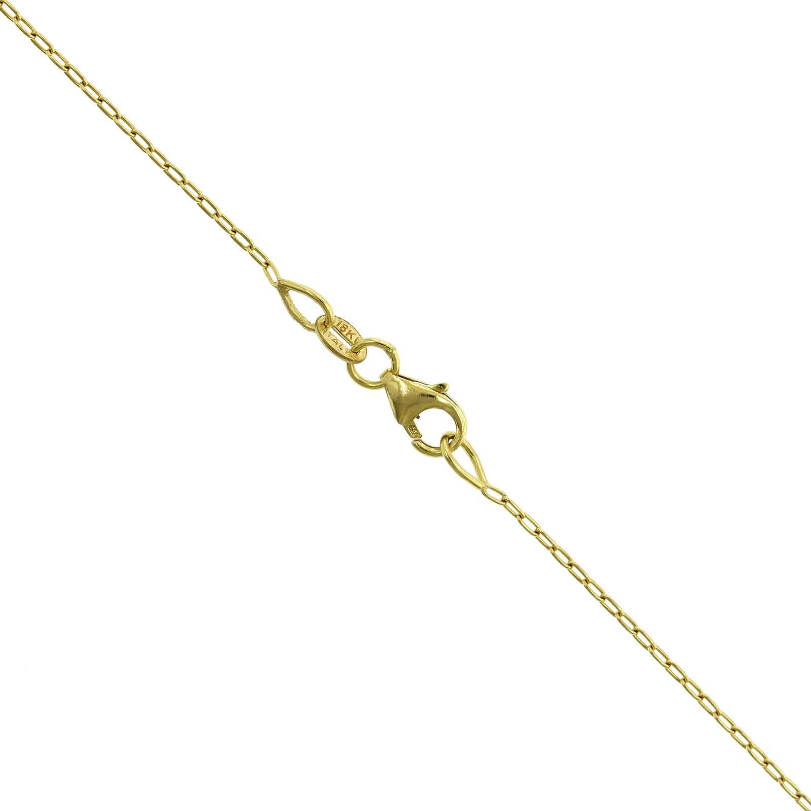 18K Yellow Gold Tourmaline and Diamond Flower Pendant - Image 3