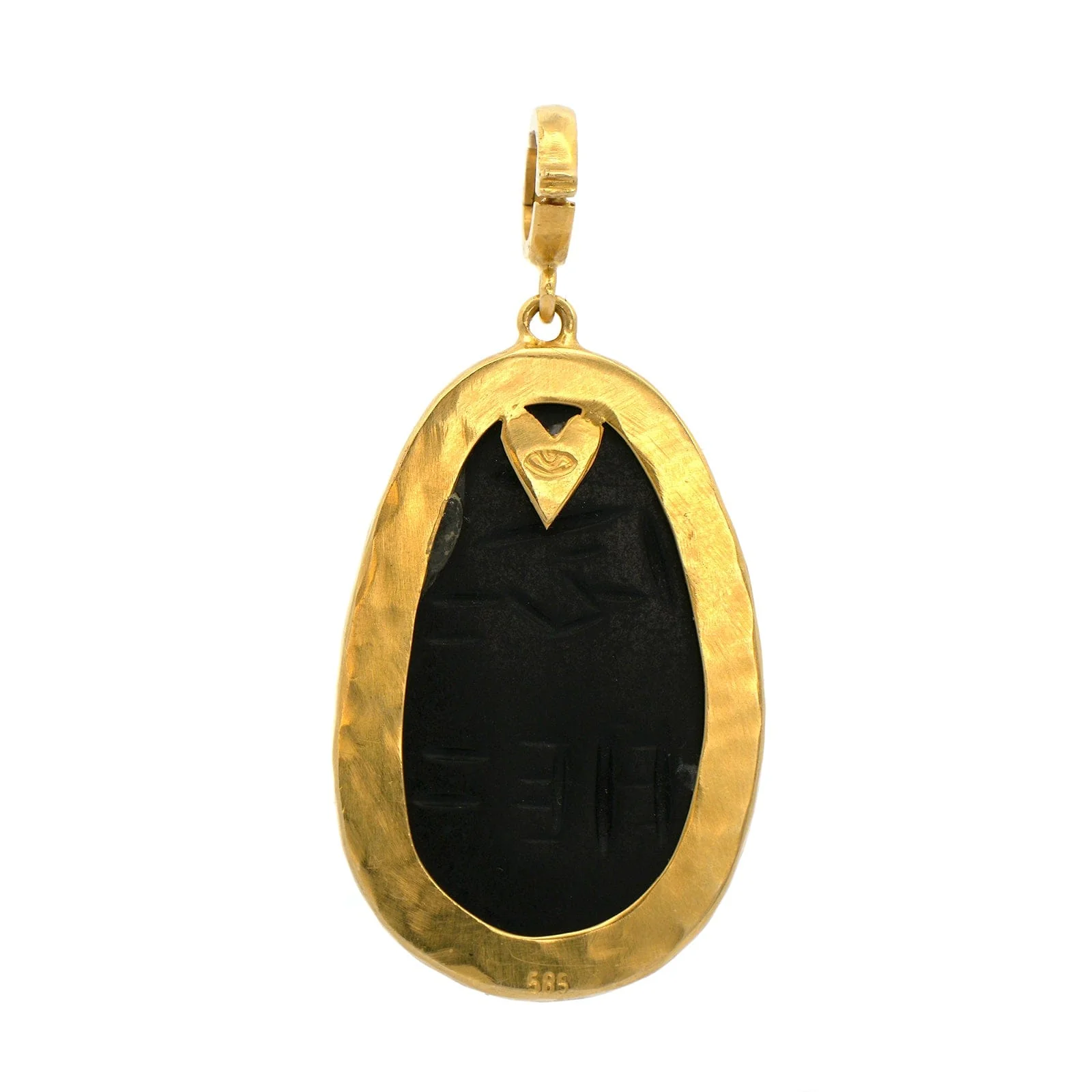 Christina Alexiou 14K Yellow Gold Black Agate Scarab Charm - Image 2
