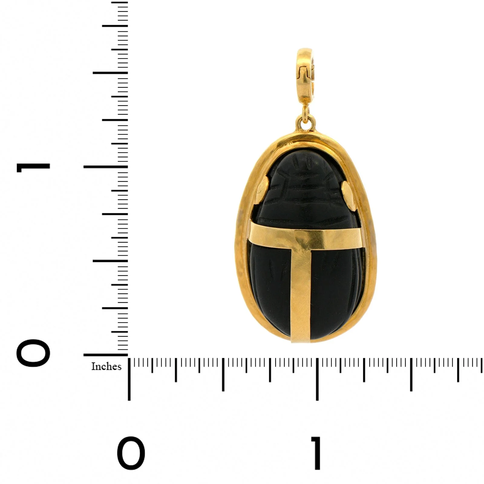 Christina Alexiou 14K Yellow Gold Black Agate Scarab Charm - Image 3