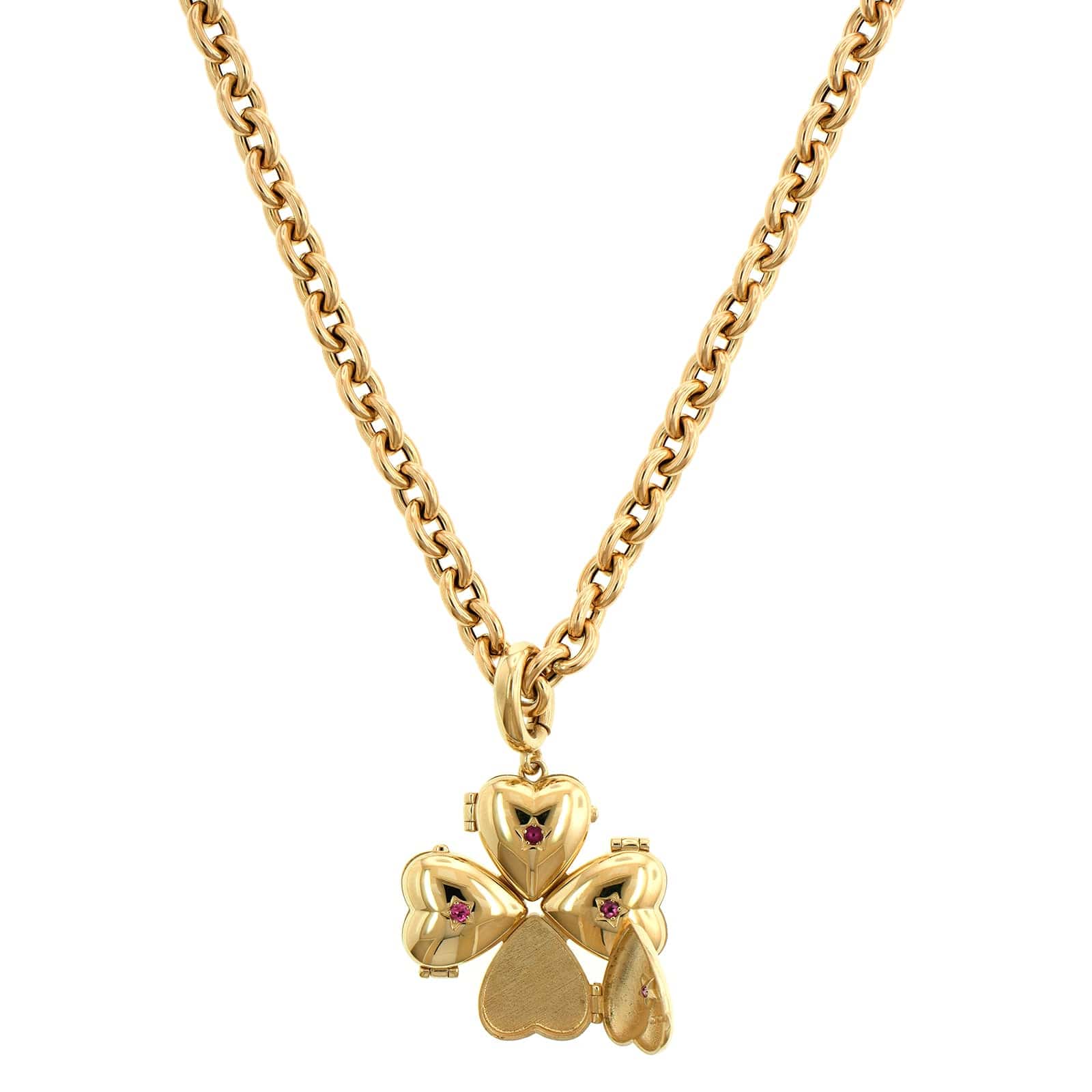 Lauren Rubinski 14K Yellow Gold & Tourmaline Clover Pendant Necklace - Image 2