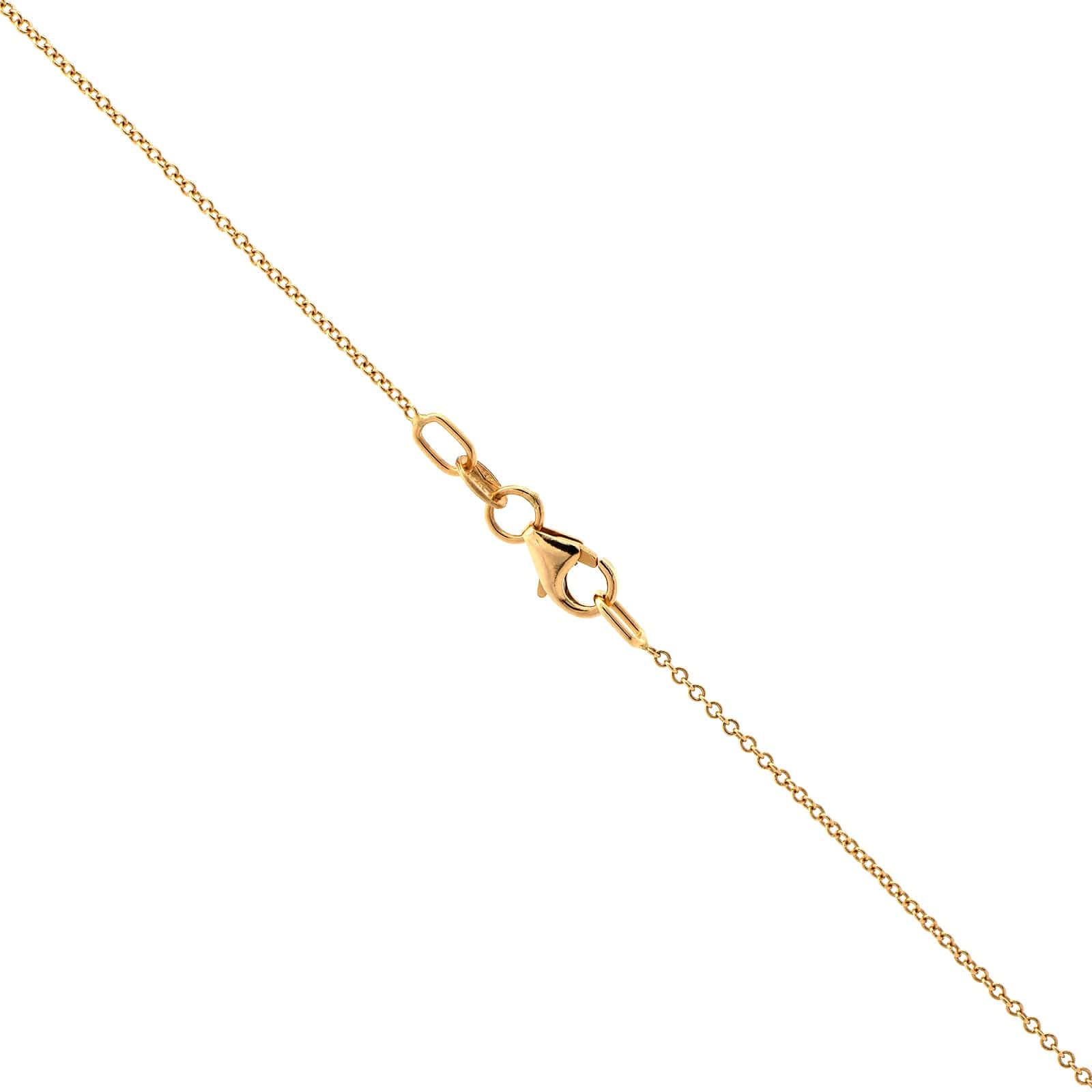 18K Yellow Gold Evil Eye Pendant Necklace with Lapis and Diamonds - Image 3