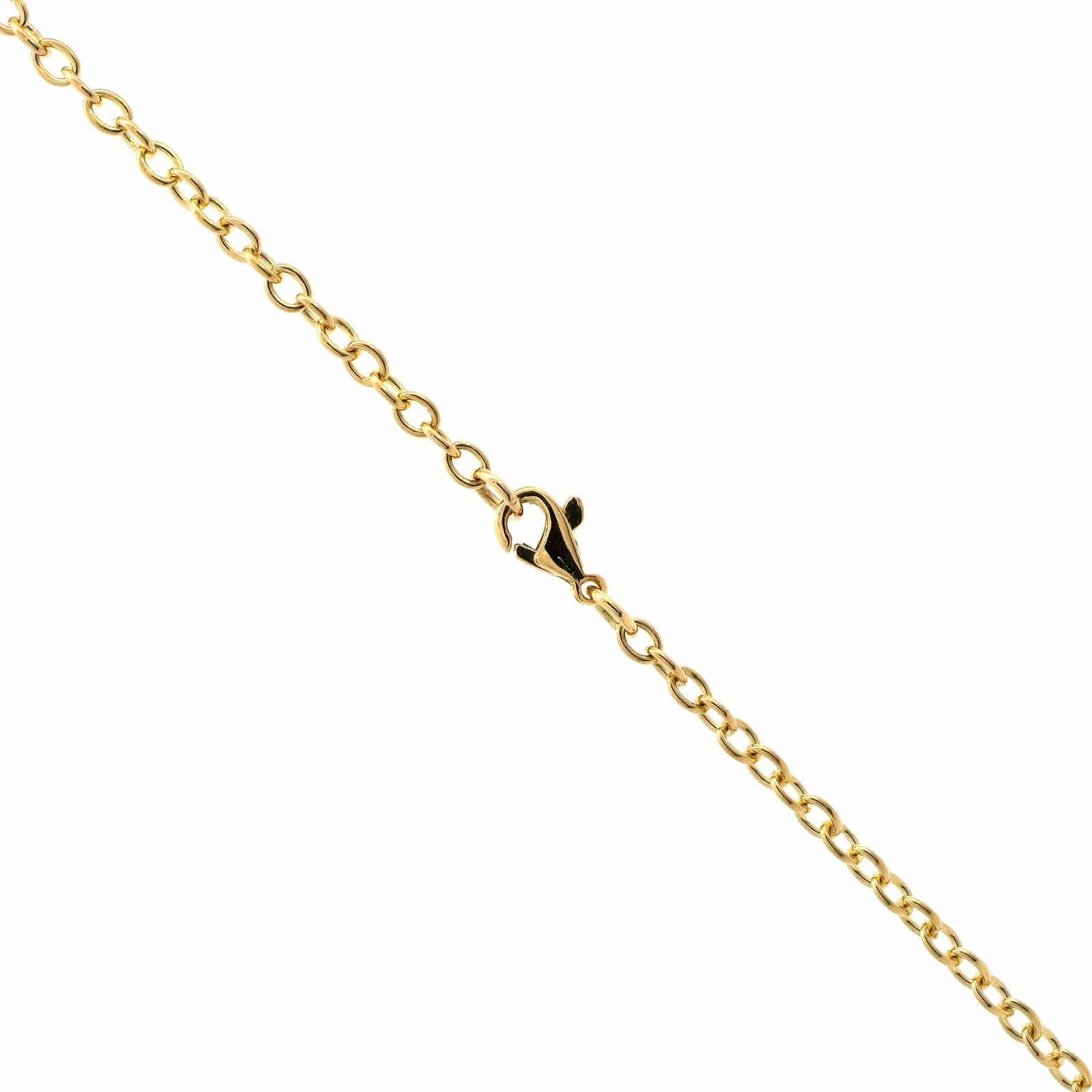 18K Yellow Gold Bezel Set Cushion Cut Lagoon Tourmaline Pendant Necklace - Image 3
