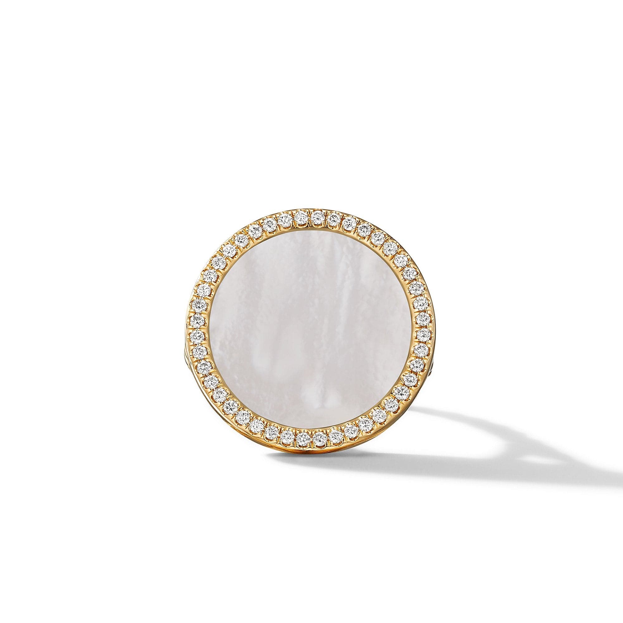 DY Elements Ring in 18K Yellow Gold with Mother of Pearl and Pavé Diamonds - Image 2