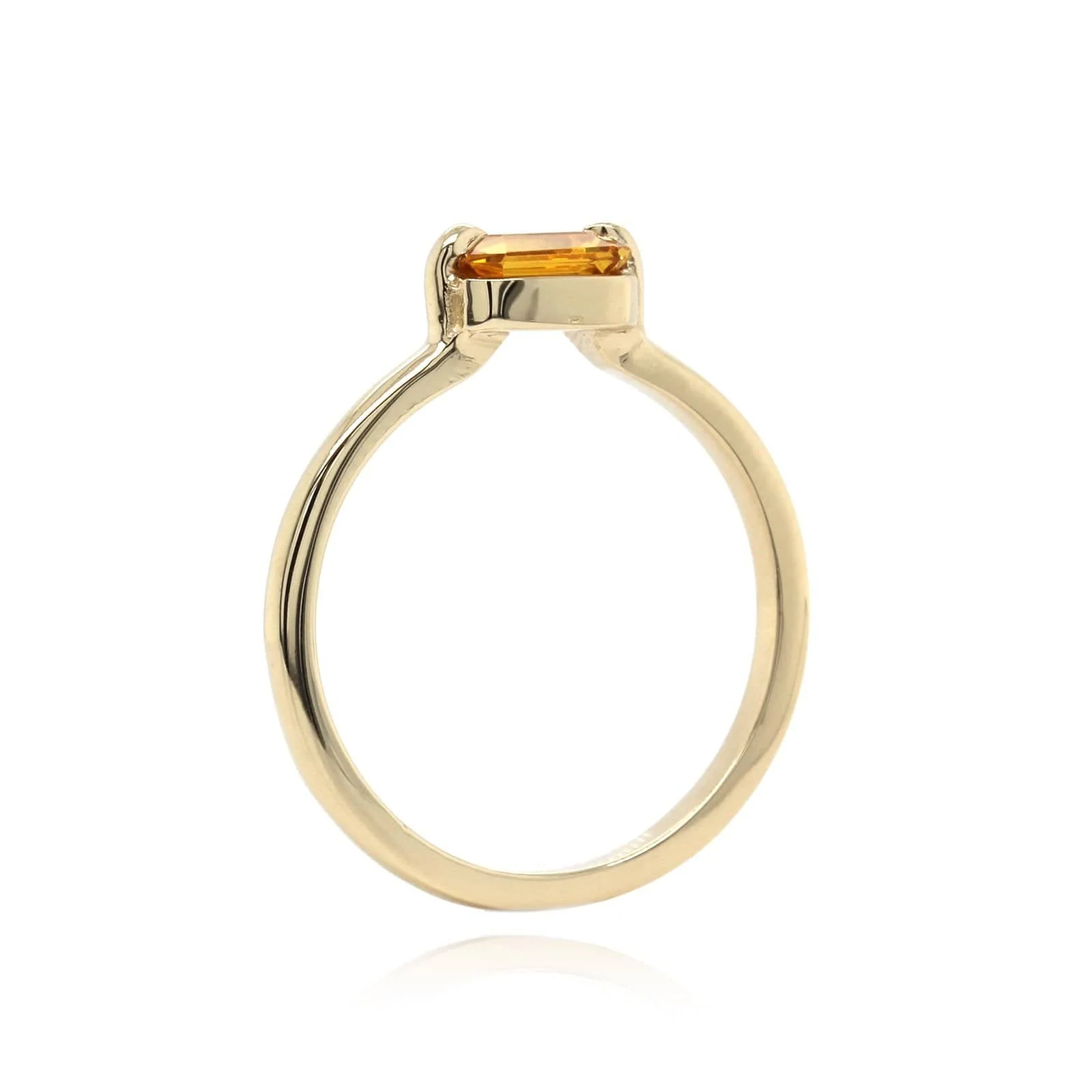 14K Yellow Gold Yellow Tourmaline Ring - Image 3