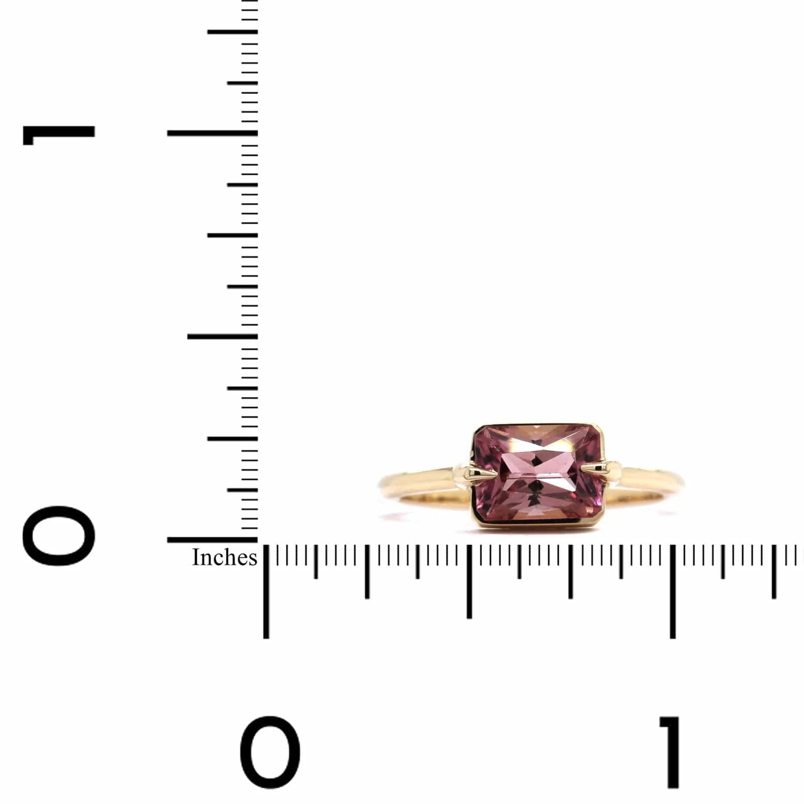 14K Yellow Gold Pink Tourmaline Ring - Image 4