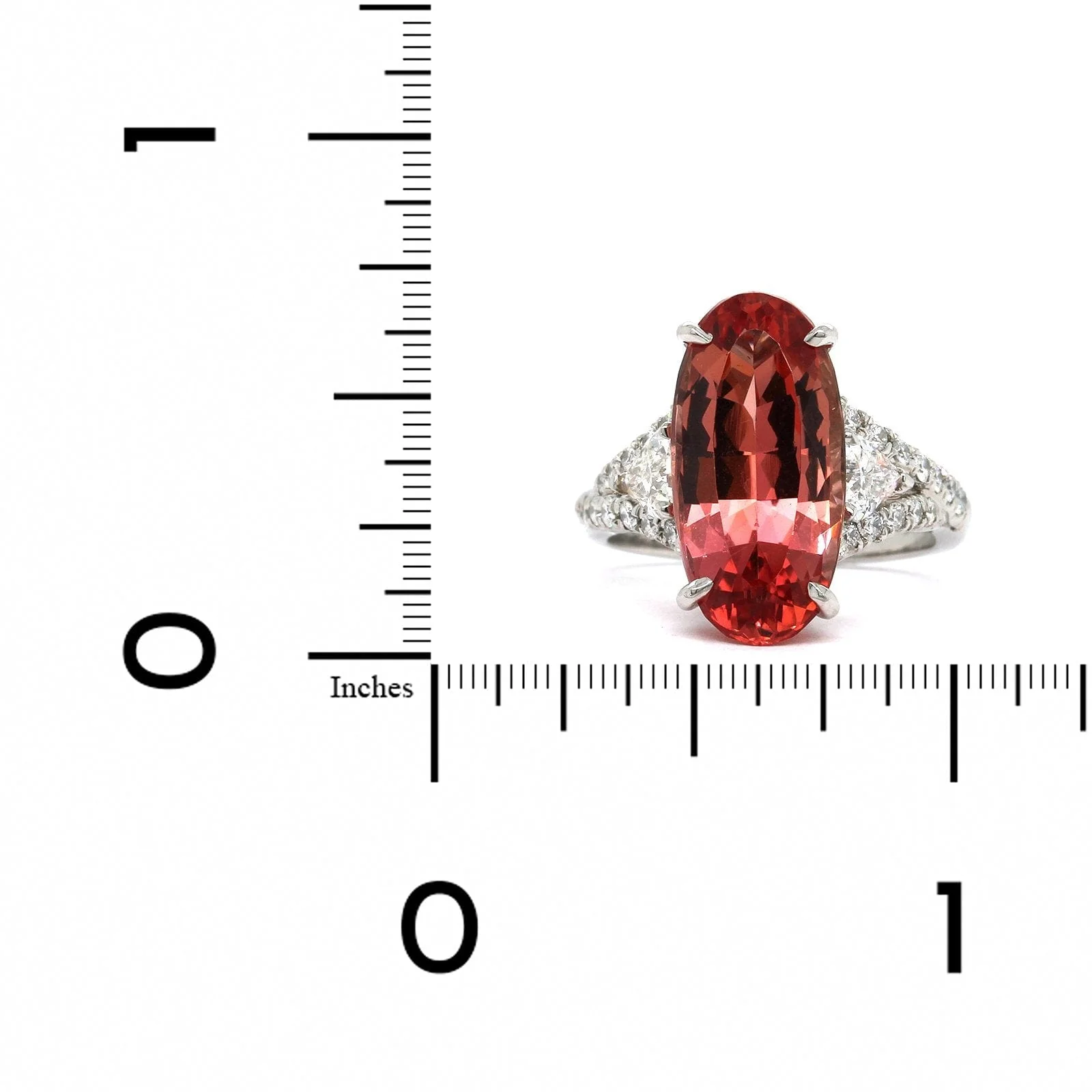 Oscar Heyman Platinum Pink Imperial Topaz and Diamond Ring - Image 3