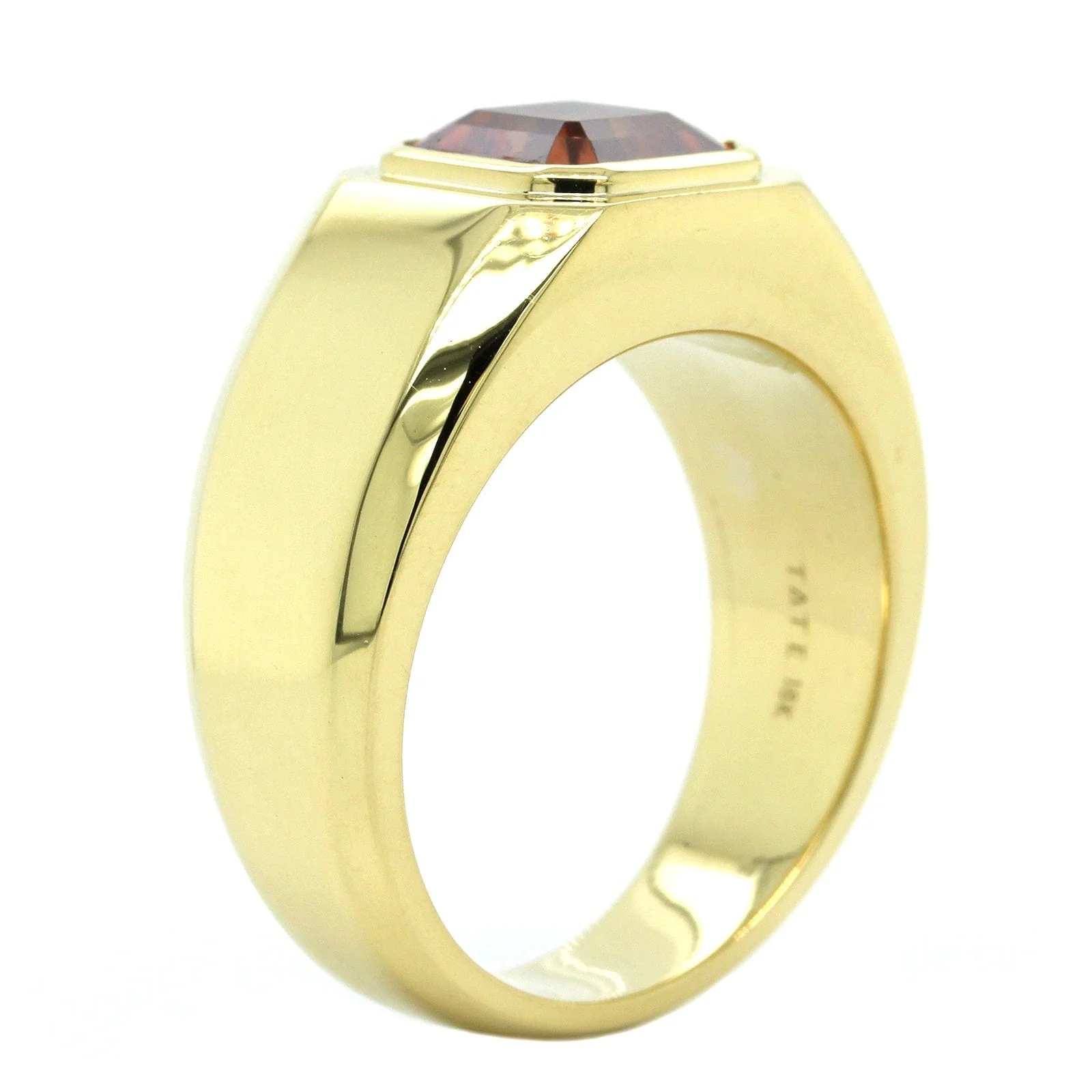 18K Yellow Gold Mayan Zircon Ring - Image 2