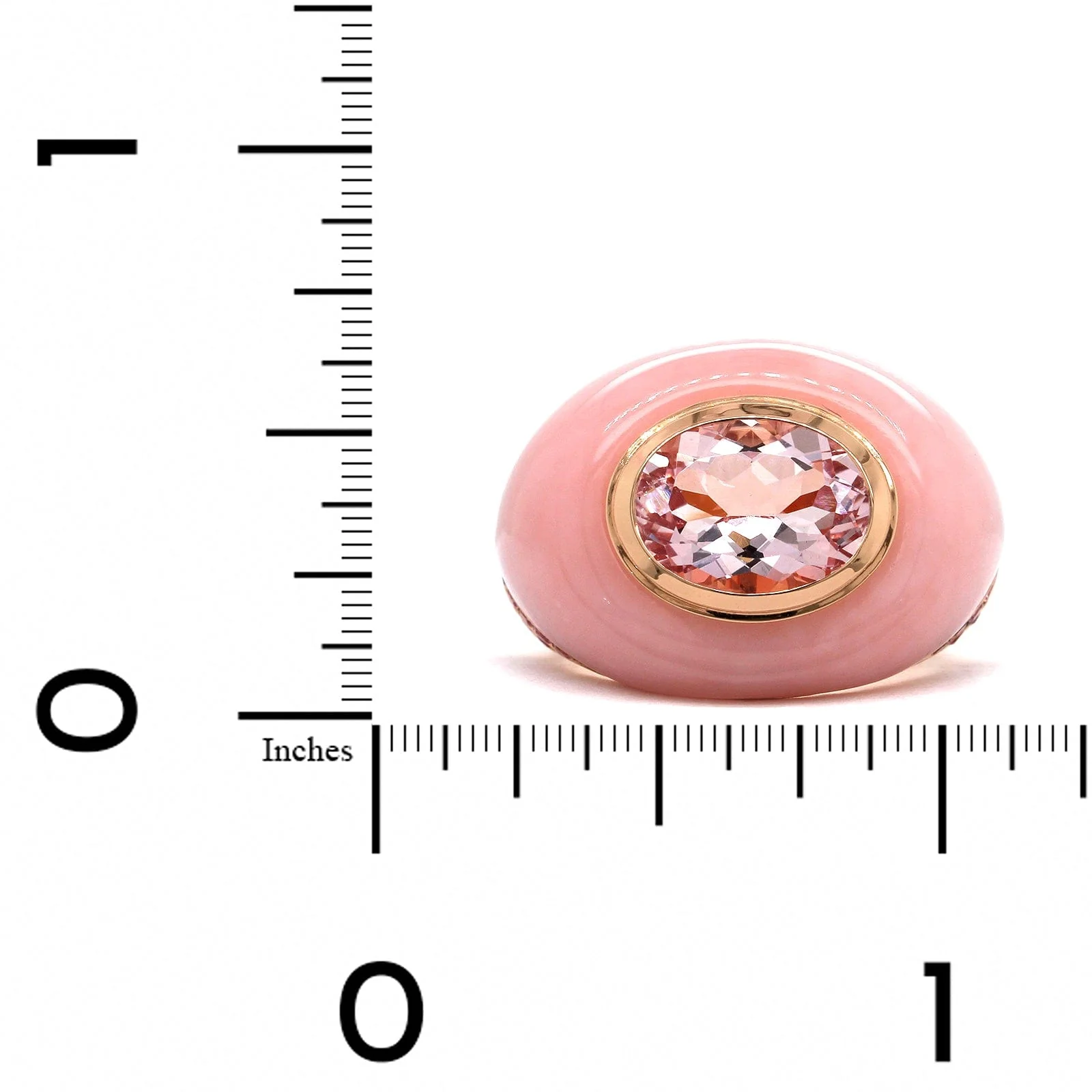 Emily P. Wheeler 18K Yellow Gold Pink Sapphire and Morganite Chubby Ring - Image 4