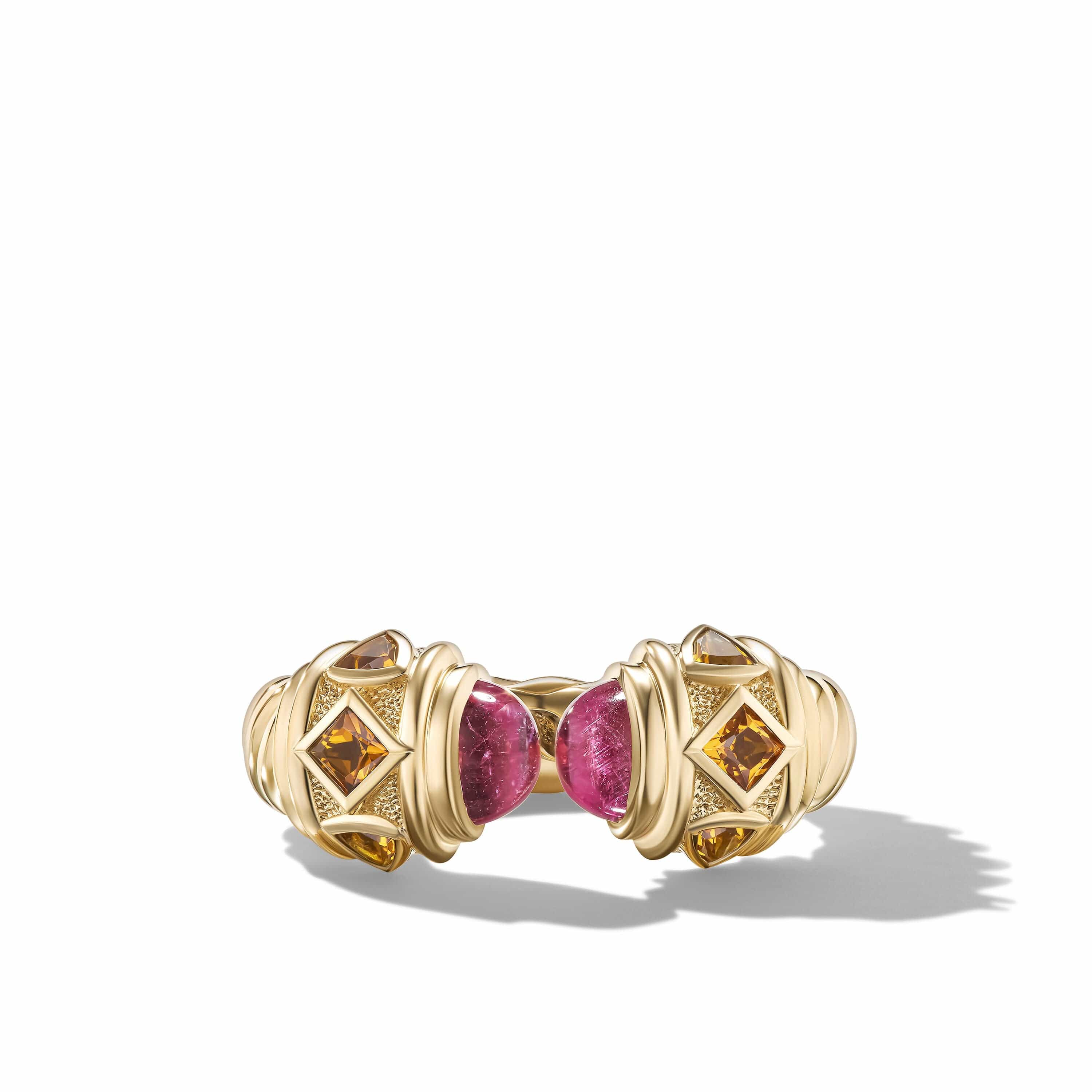 Renaissance® Color Ring in 18K Yellow Gold with Rubellite and Citrine - Image 2