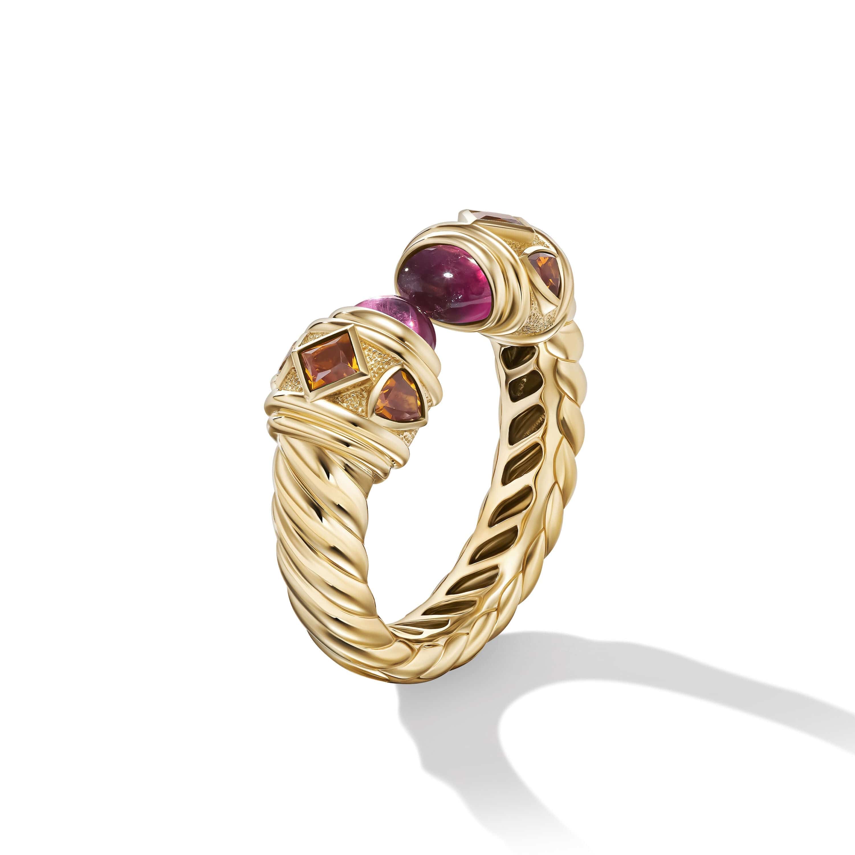 Renaissance® Color Ring in 18K Yellow Gold with Rubellite and Citrine - Image 2