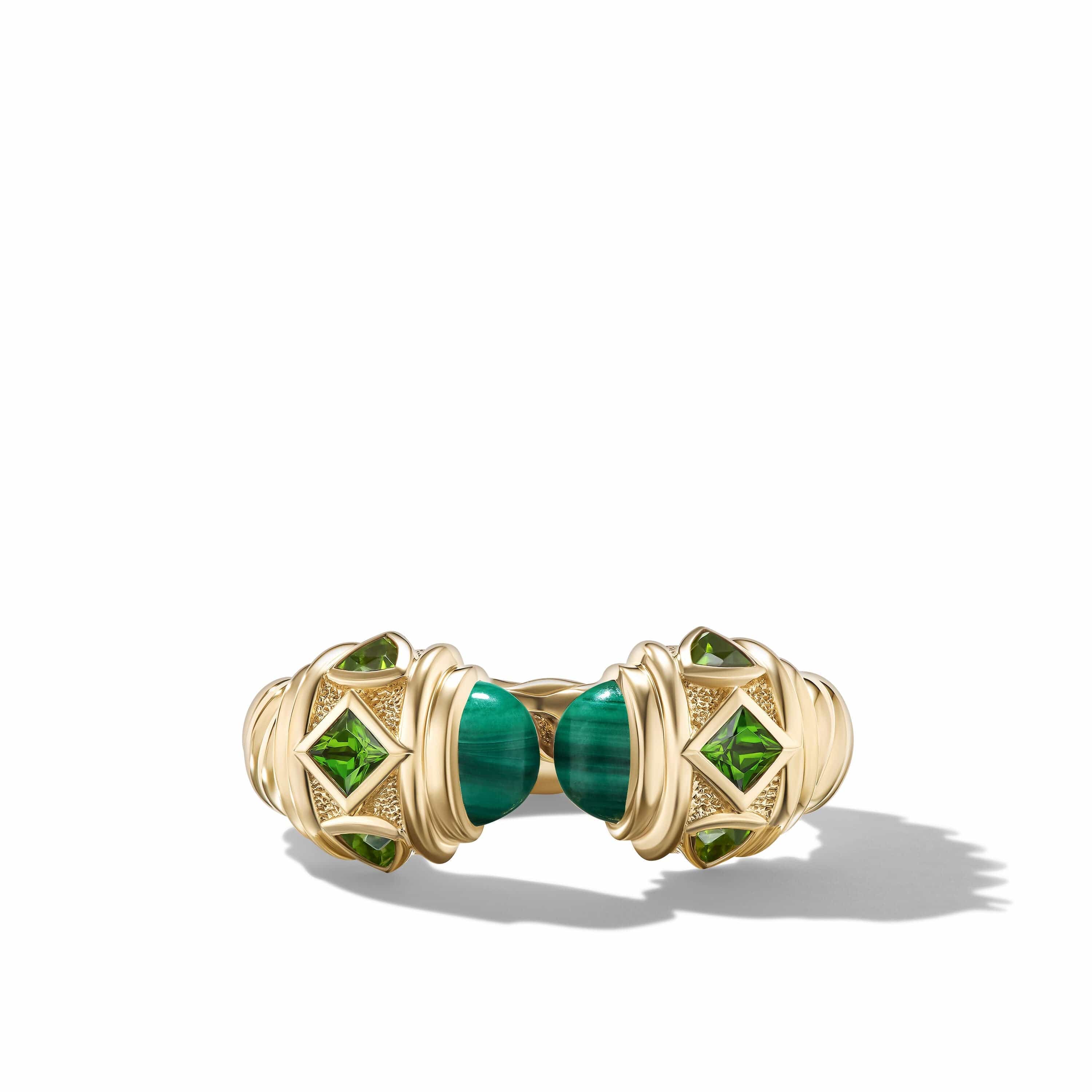 Renaissance® Color Ring in 18K Yellow Gold with Malachite and Chrome Diopside - Image 2