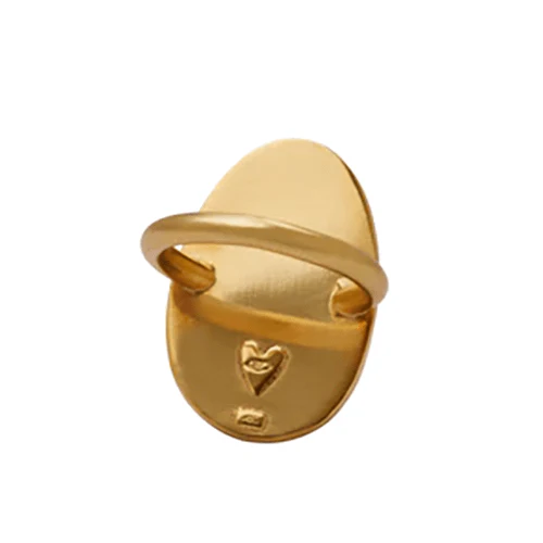 Christina Alexiou 14K Yellow Gold Scarab Howlite Ring - Image 3