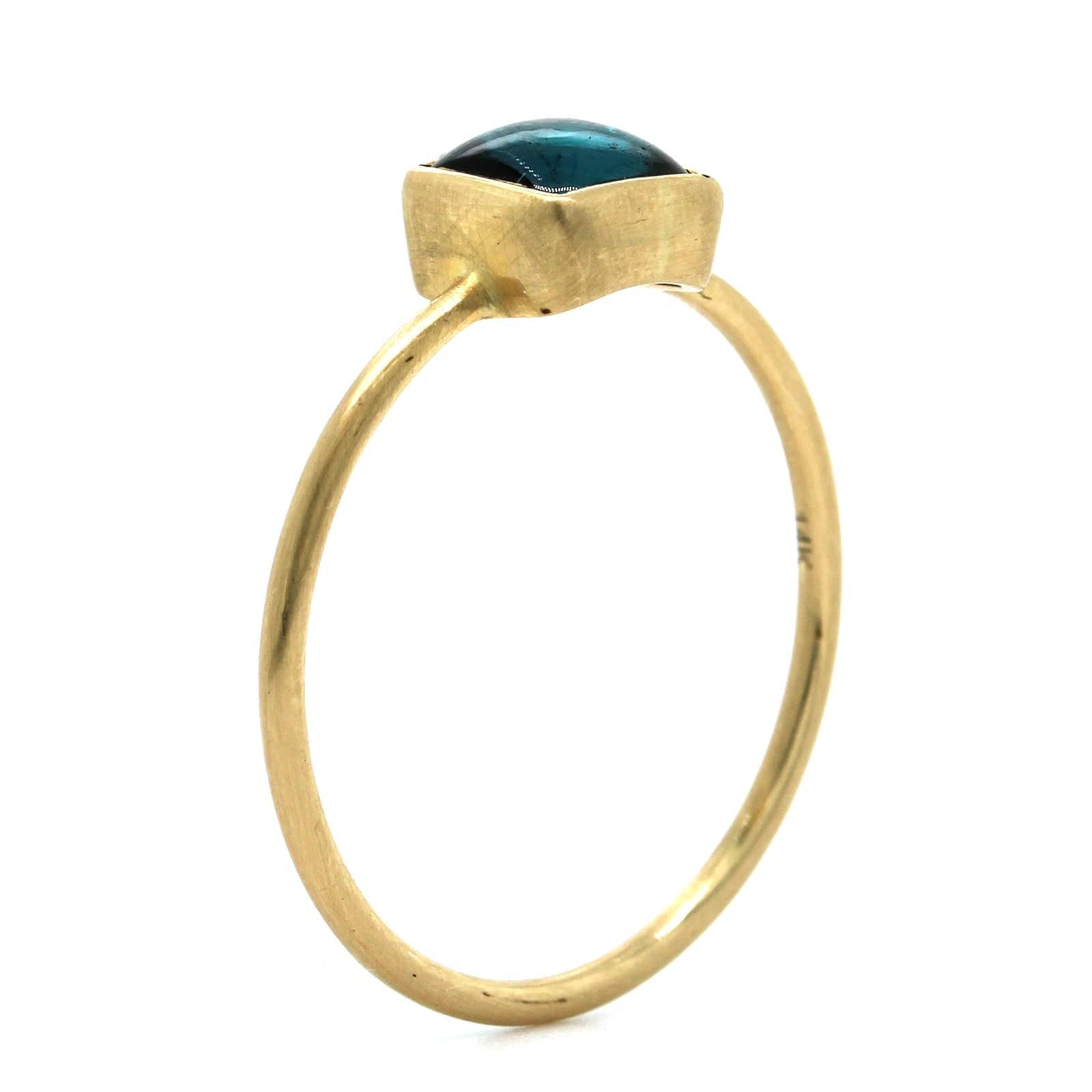 14K Yellow Gold Tourmaline Bezel Set Ring - Image 2