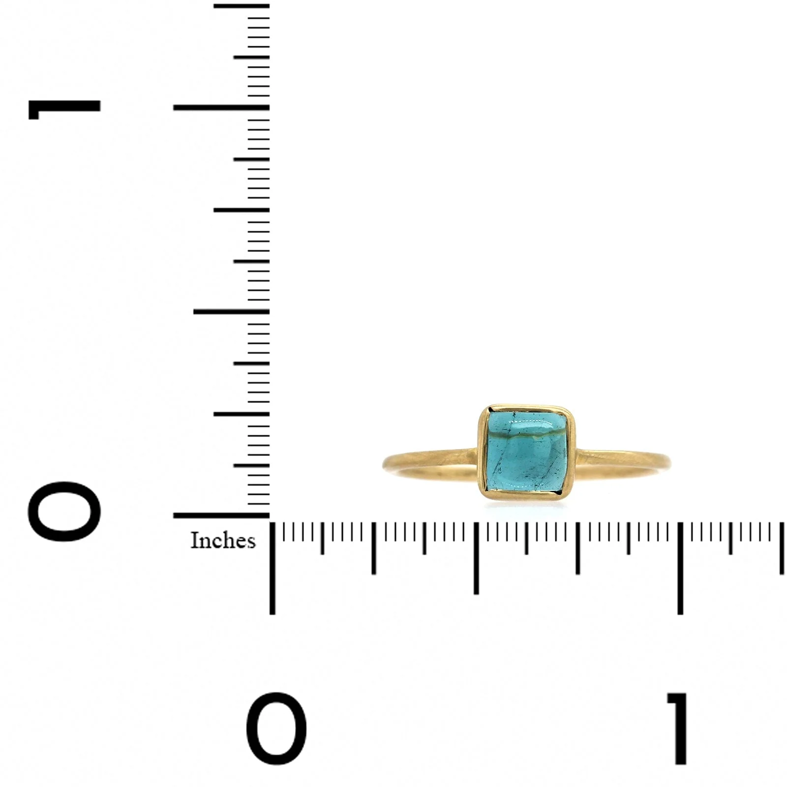 14K Yellow Gold Tourmaline Bezel Set Ring - Image 3