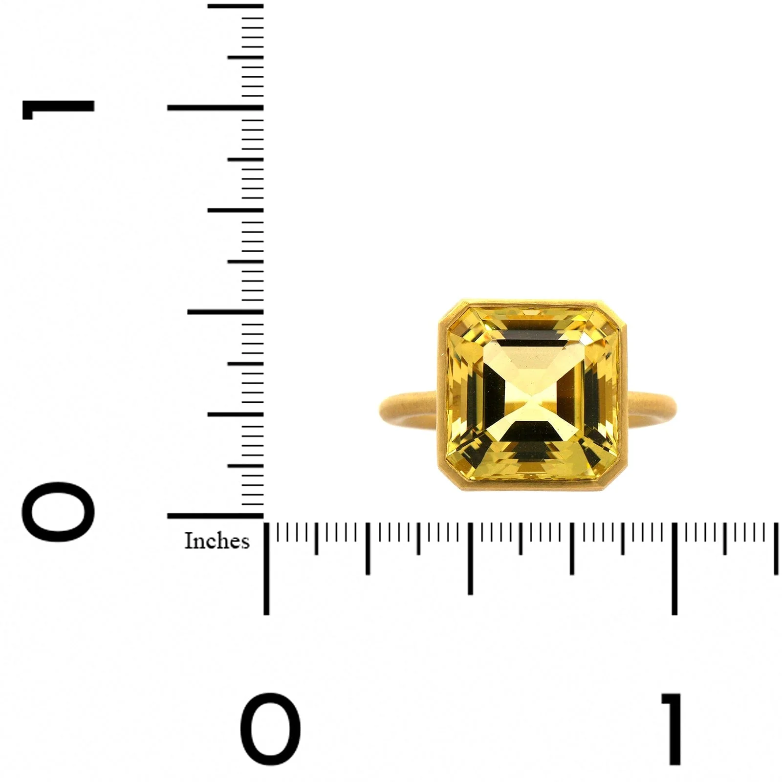 18K Yellow Gold Golden Beryl Ring - Image 3