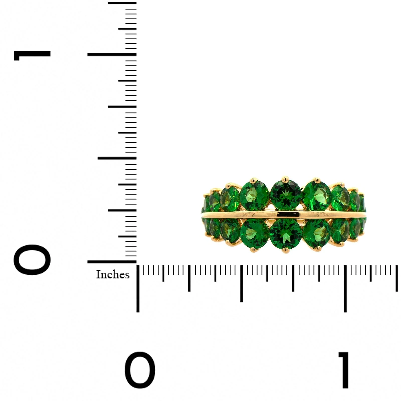 Etho Maria 18K Yellow Gold Graduated Tsavorite Ring - Image 3