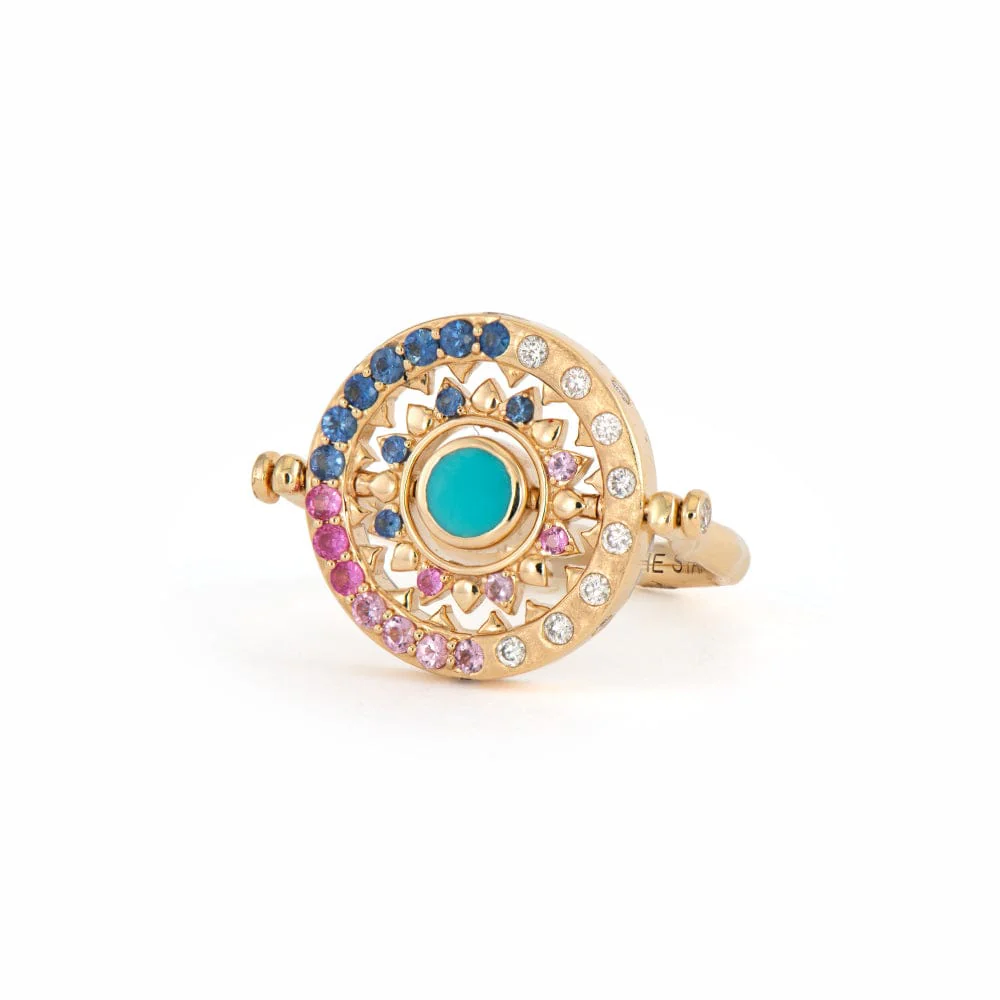Three Stories 14K Yellow Gold Tell Your Story Flip Ring