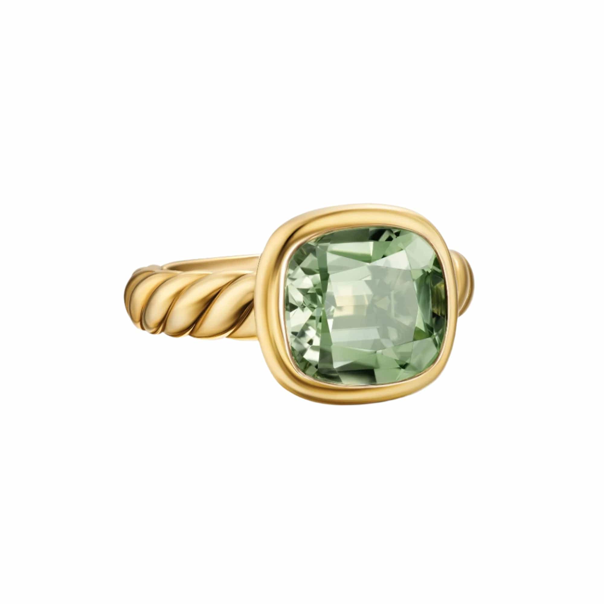 DY Mercer® Stone Ring 18K Yellow Gold with Prasiolite, 10mm