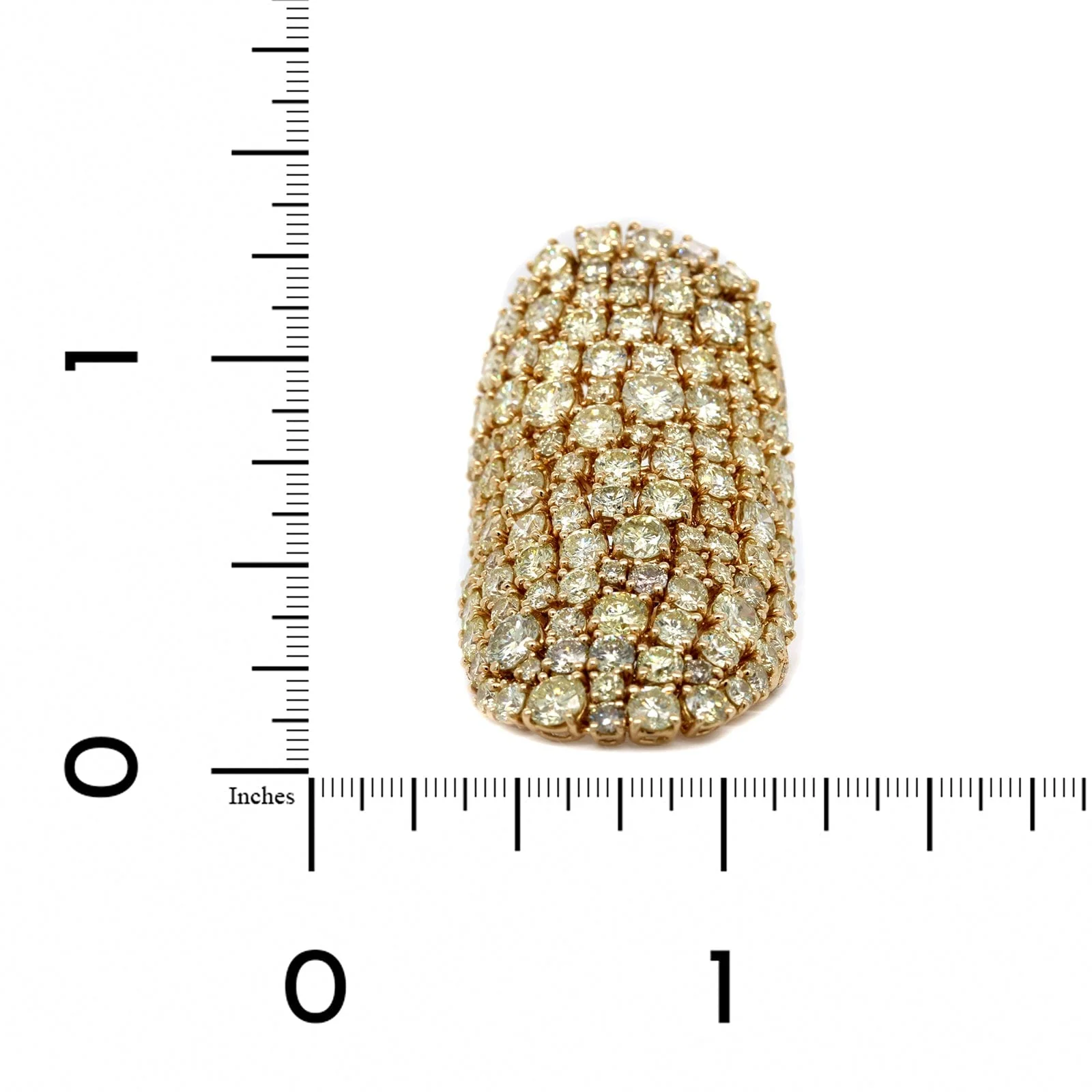 Etho Maria 18K Yellow Gold and Yellow Diamond Oval Shield Ring - Image 4