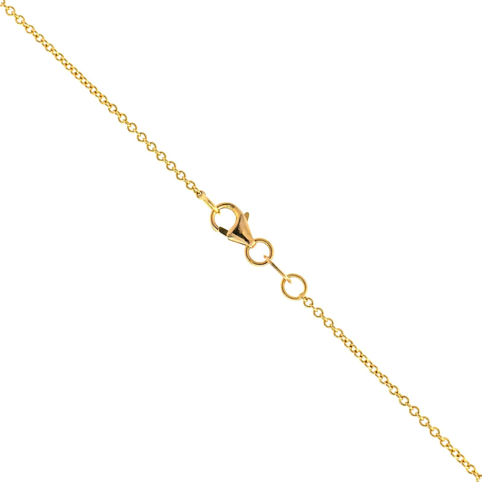 18K Yellow Gold Yellow Diamond Heart Pendant Necklace - Image 3