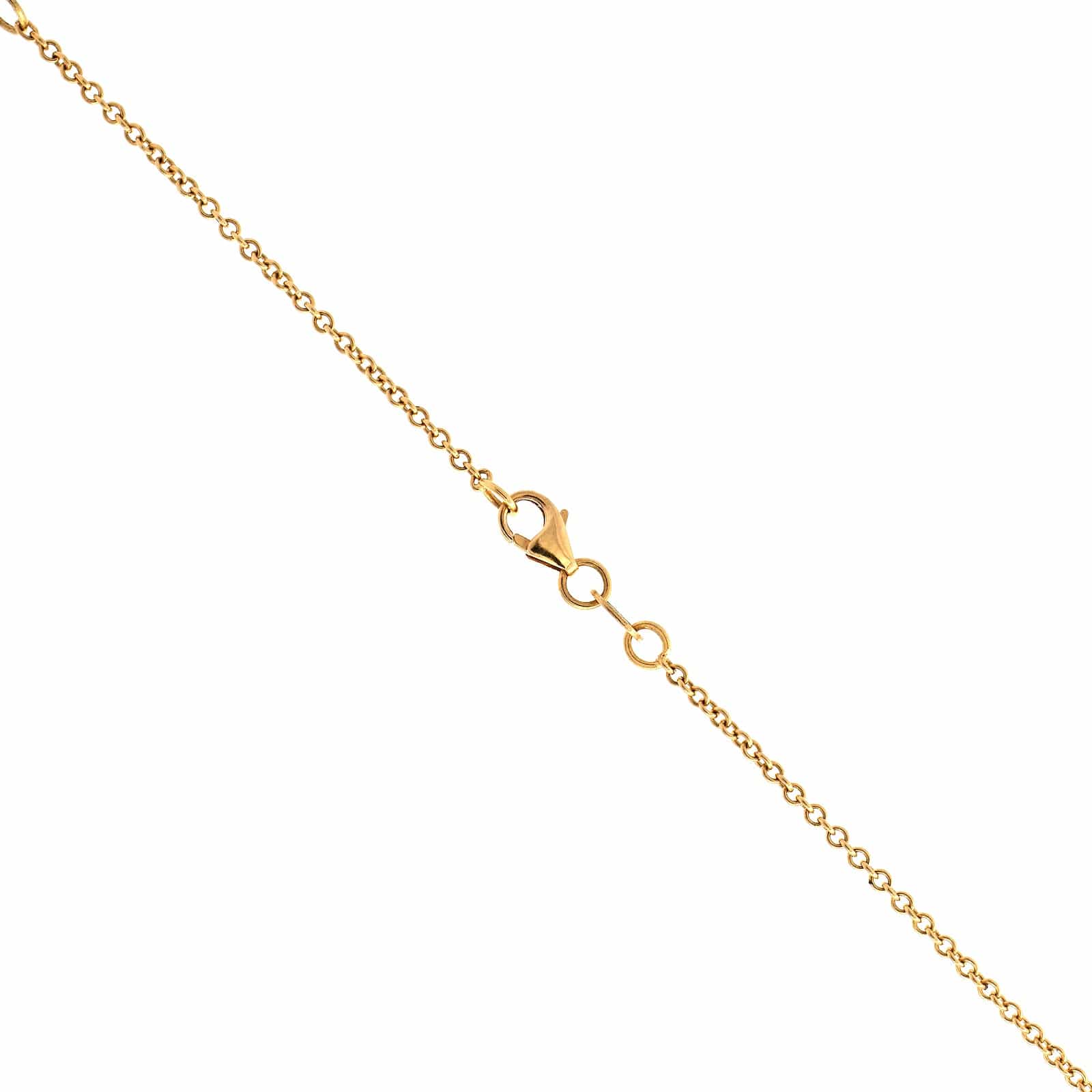 18K Yellow Gold Yellow Diamond Pendant Necklace - Image 3