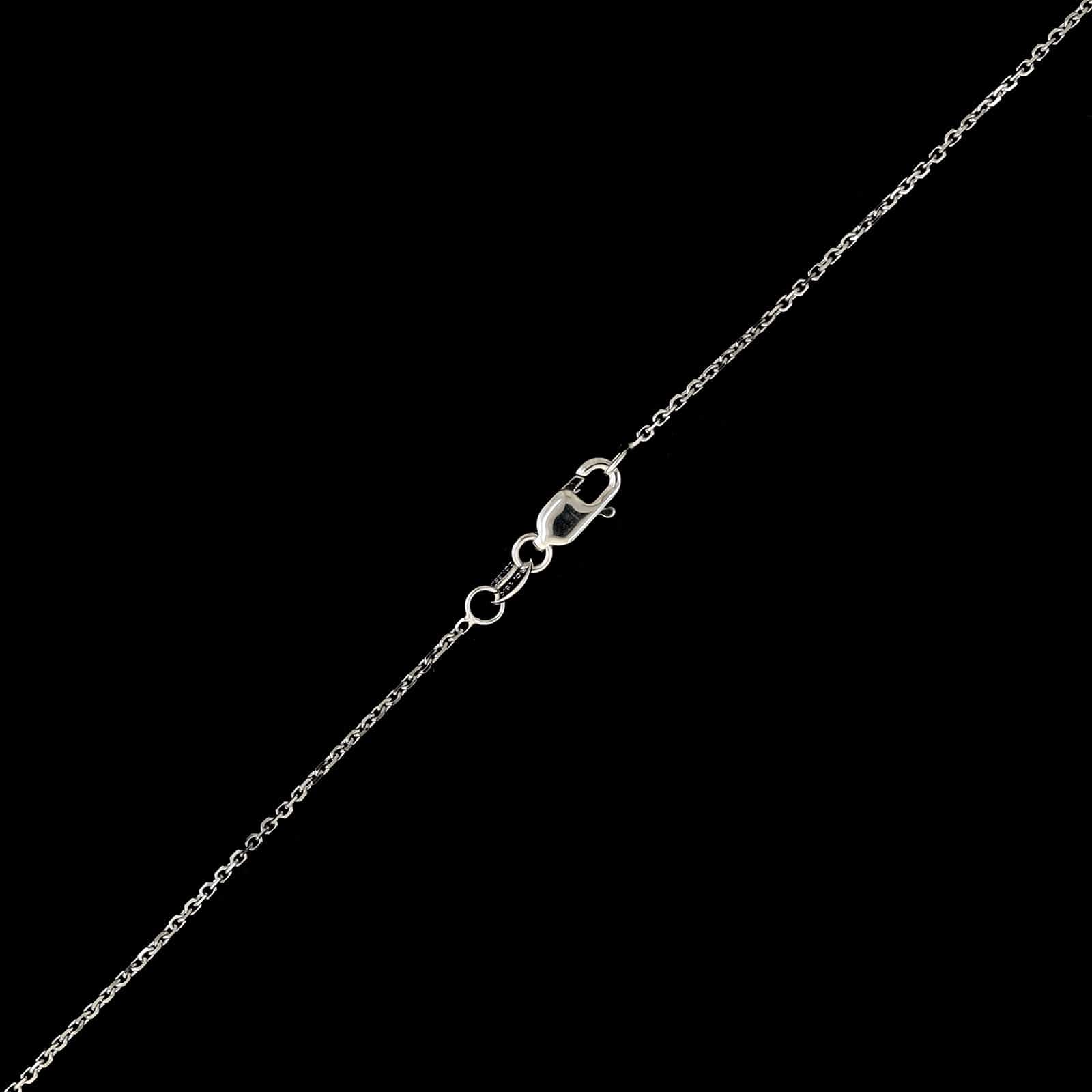 Odelia 18K White Gold Estate Puffed Heart Diamond Pendant Necklace - Image 3