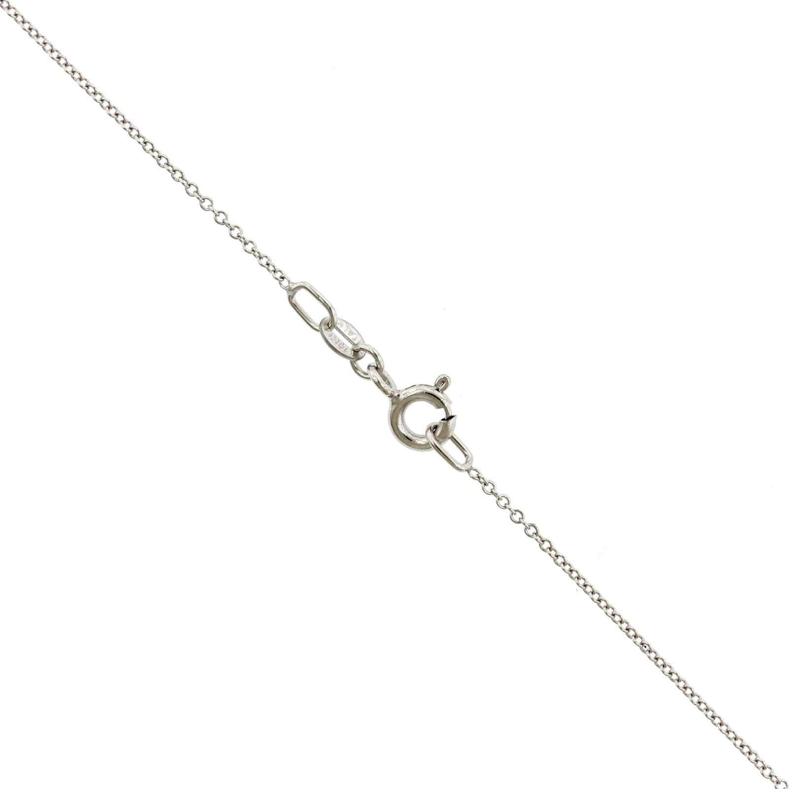 18K White Gold Oval Opal and Diamond Pendant - Image 3