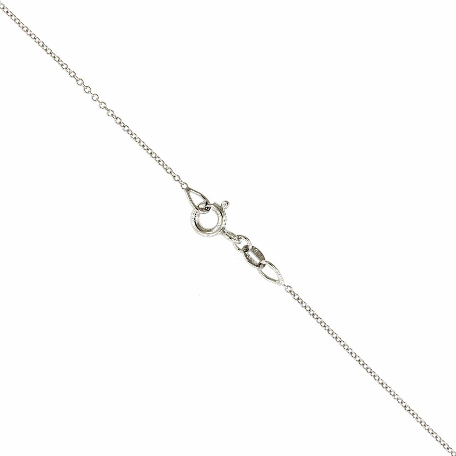 18K White Gold Heart Shape Opal and Diamond Pendant - Image 3