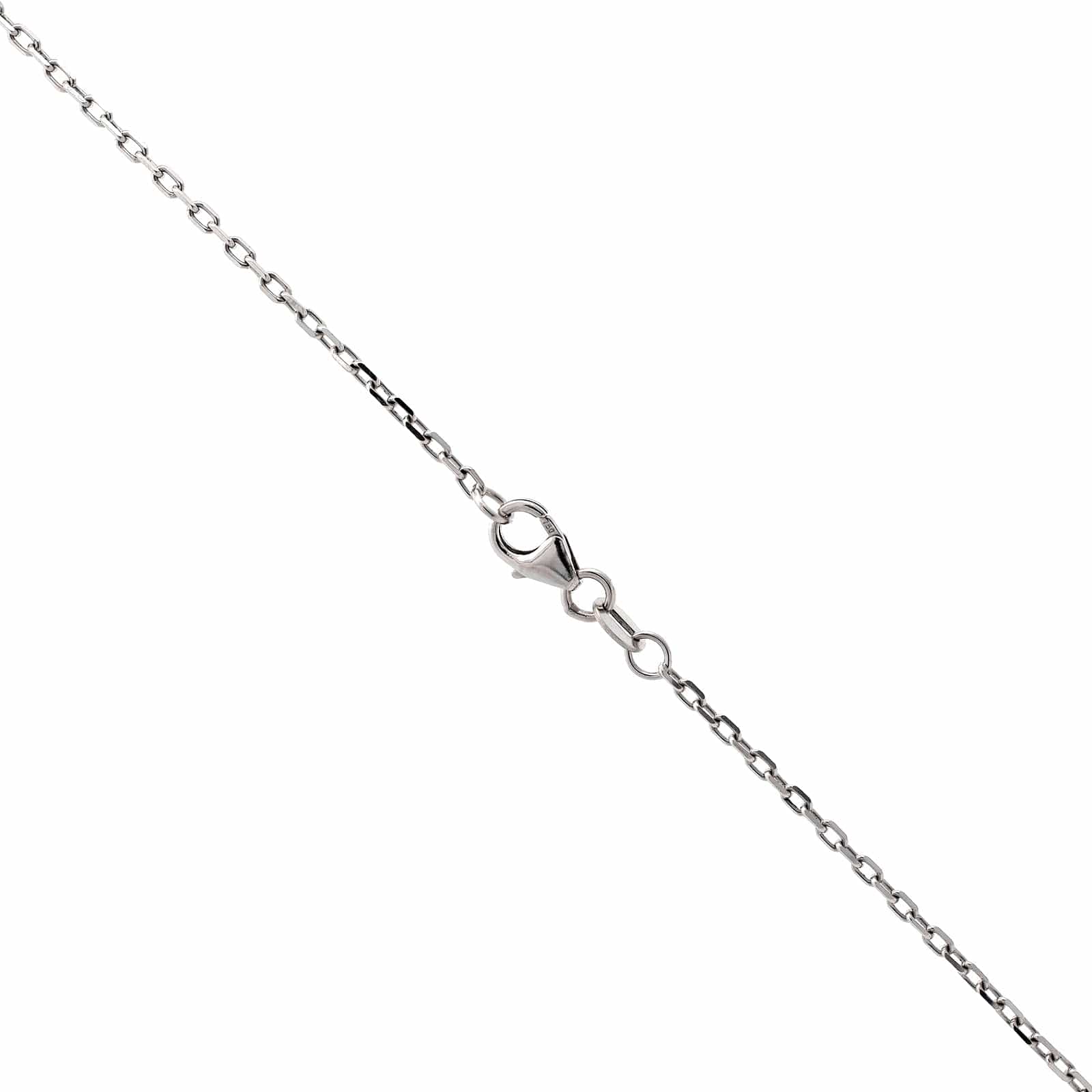 18K White Gold Sapphire, Black Opal, and Diamond Pendant Necklace - Image 3