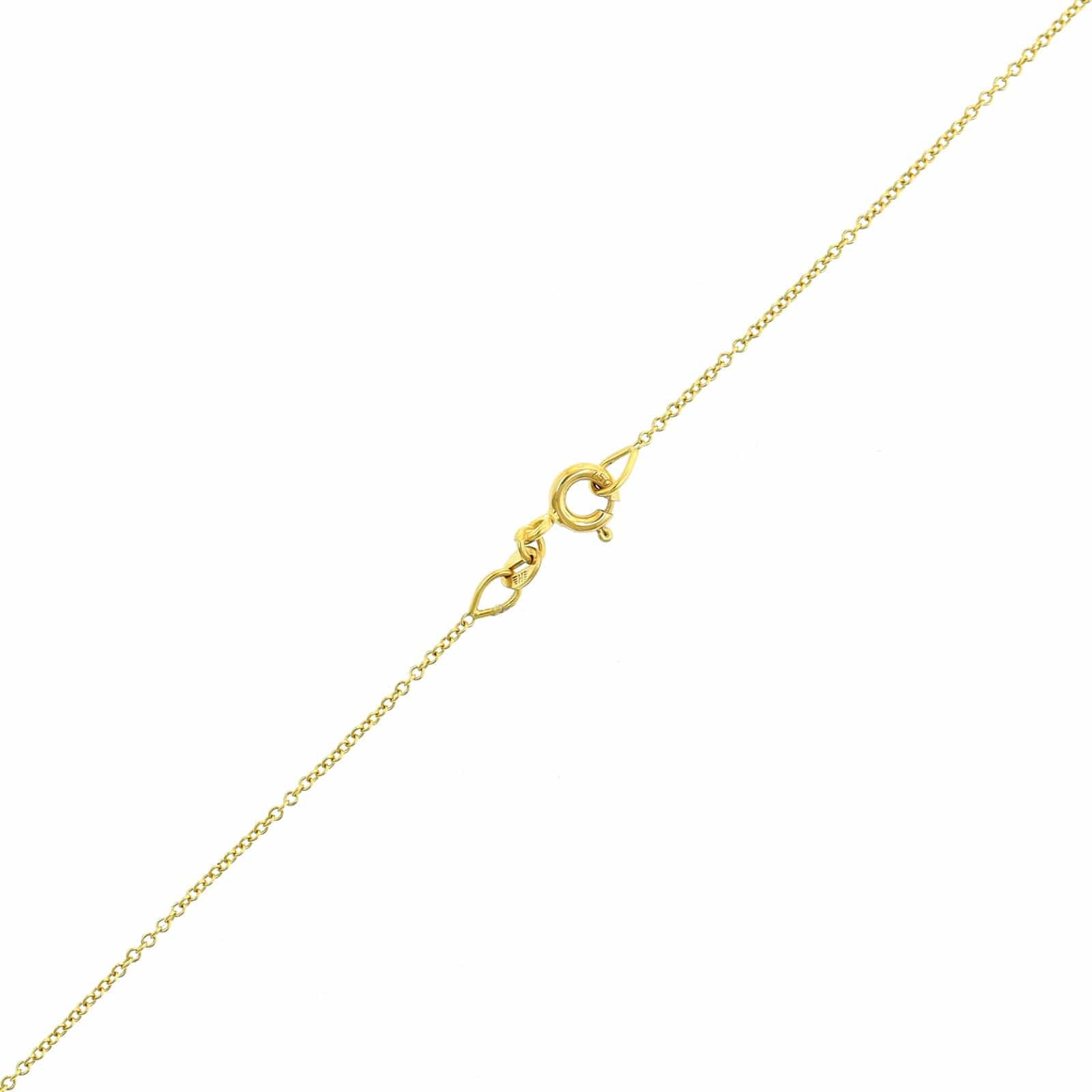 18K Yellow Gold Oval Green Opal & Diamond Halo Pendant Necklace - Image 3