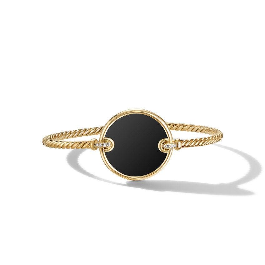DY Elements Bracelet in 18K Yellow Gold with Black Onyx and Pavé Diamonds - Image 3