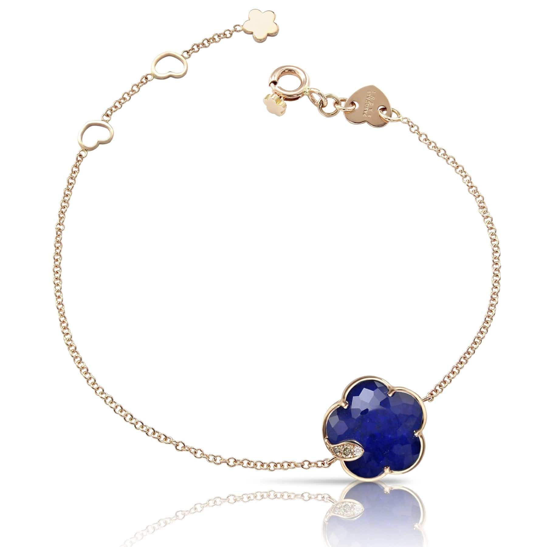 Pasquale Bruni 18K Rose Gold Diamond and Lapis Petit Joli Bracelet