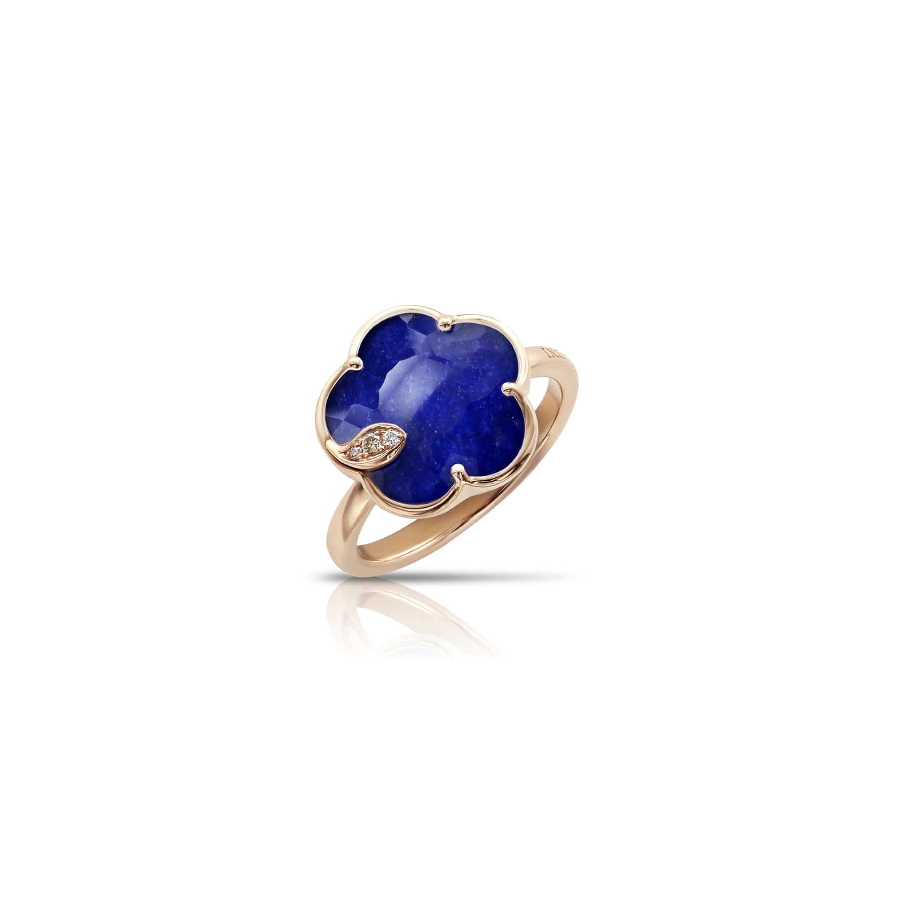 Pasquale Bruni 18K Rose Gold Diamond and Lapis Petit Joli Ring