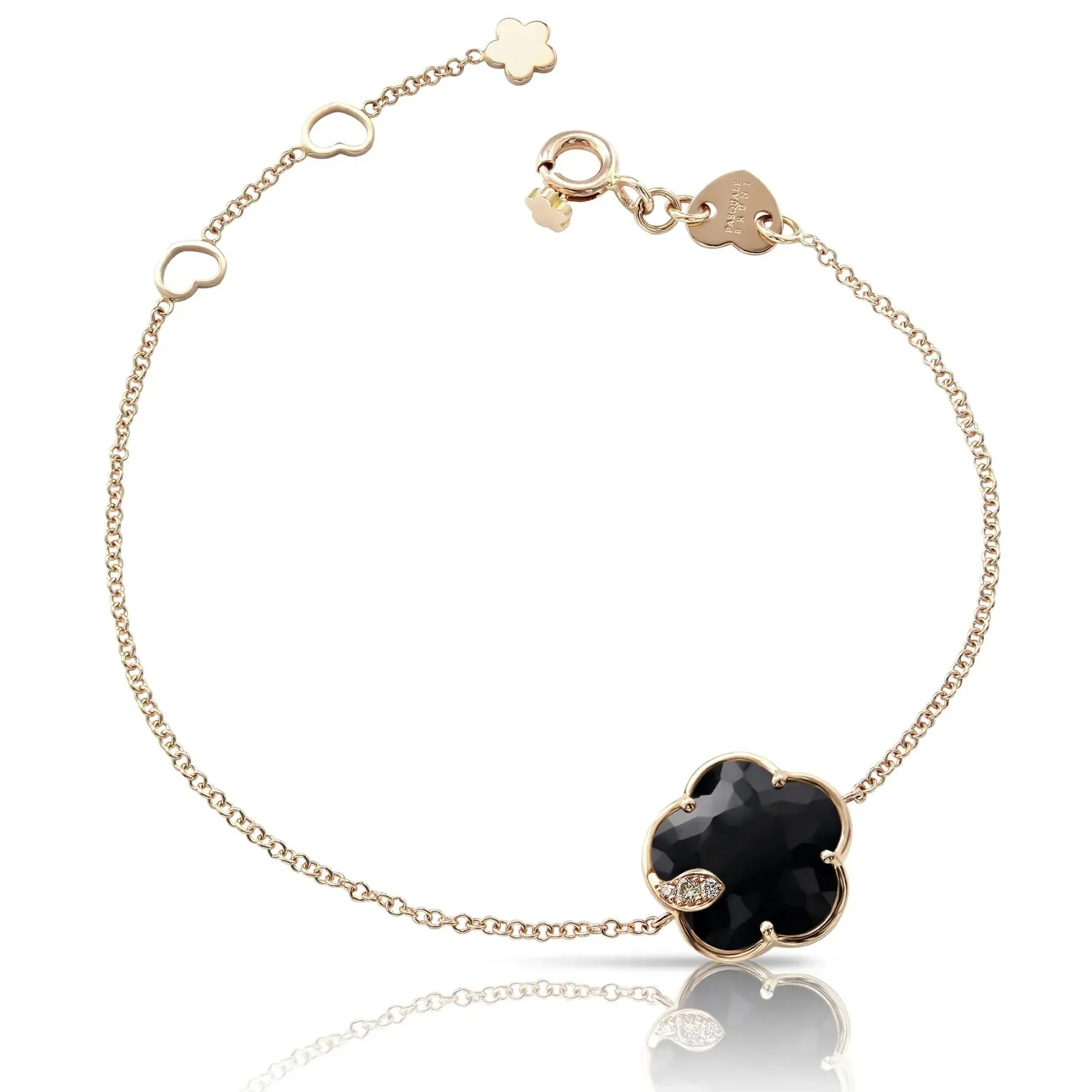 Pasquale Bruni 18K Rose Gold Diamond and Onyx Petit Joli Bracelet