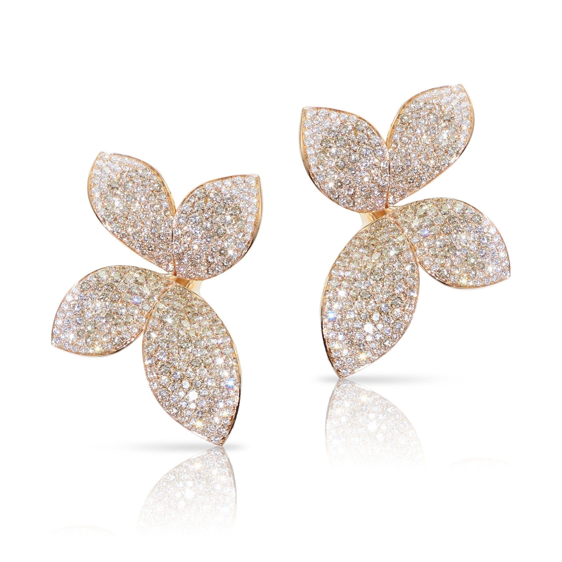 Pasquale Bruni 18K Rose Gold Diamond Giardini Segreti Earrings