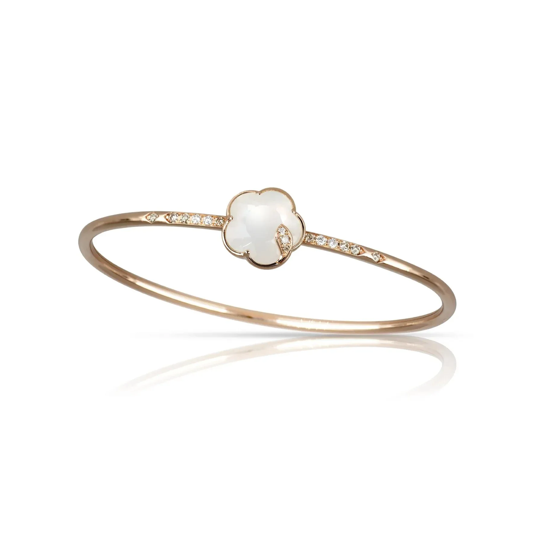 Pasquale Bruni 18K Rose Gold Diamond, Mother of Pearl, and Moonstone Petit Joli Bracelet
