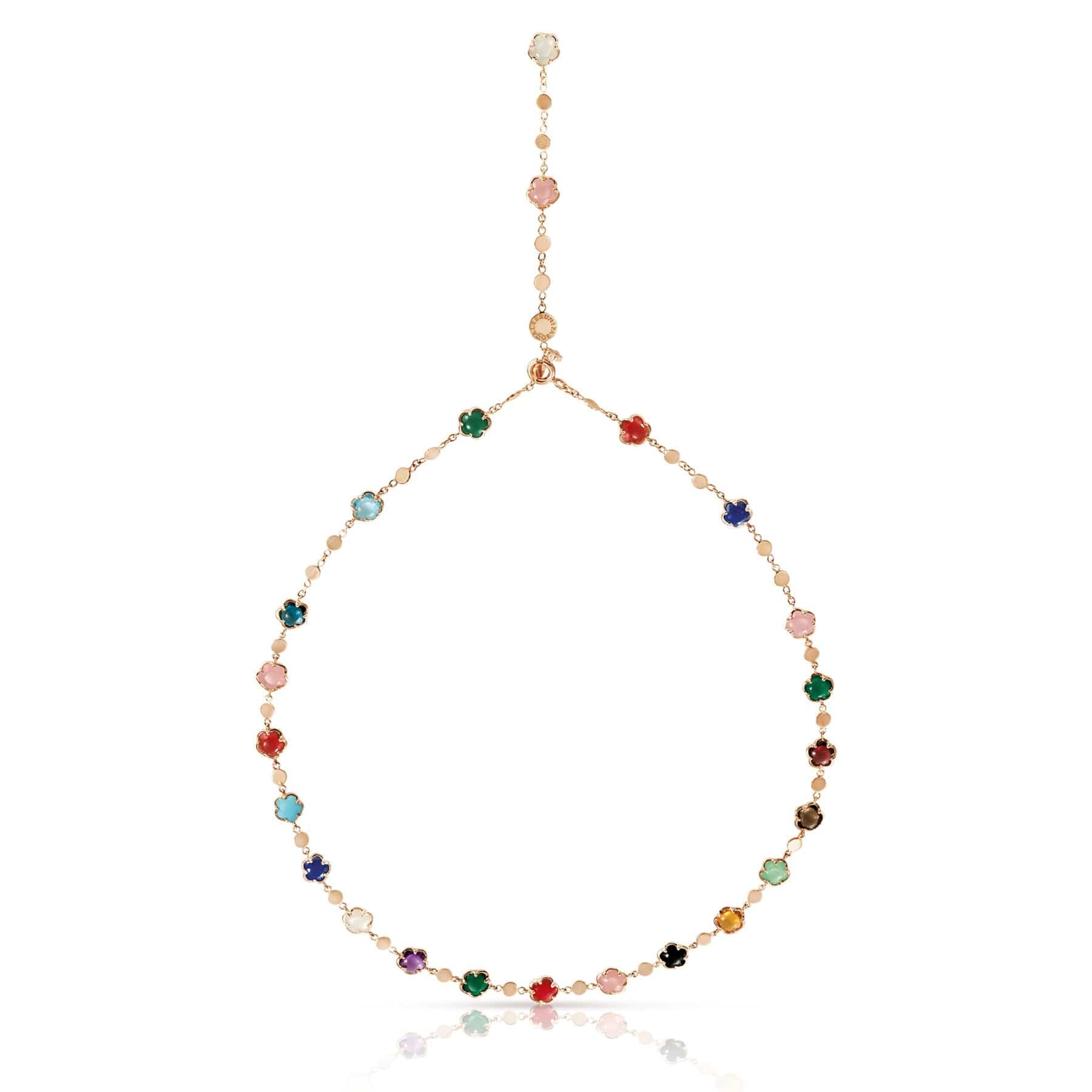 Pasquale Bruni 18K Rose Gold Multi Gemstone and Diamond Figlia Dei Fiori Necklace