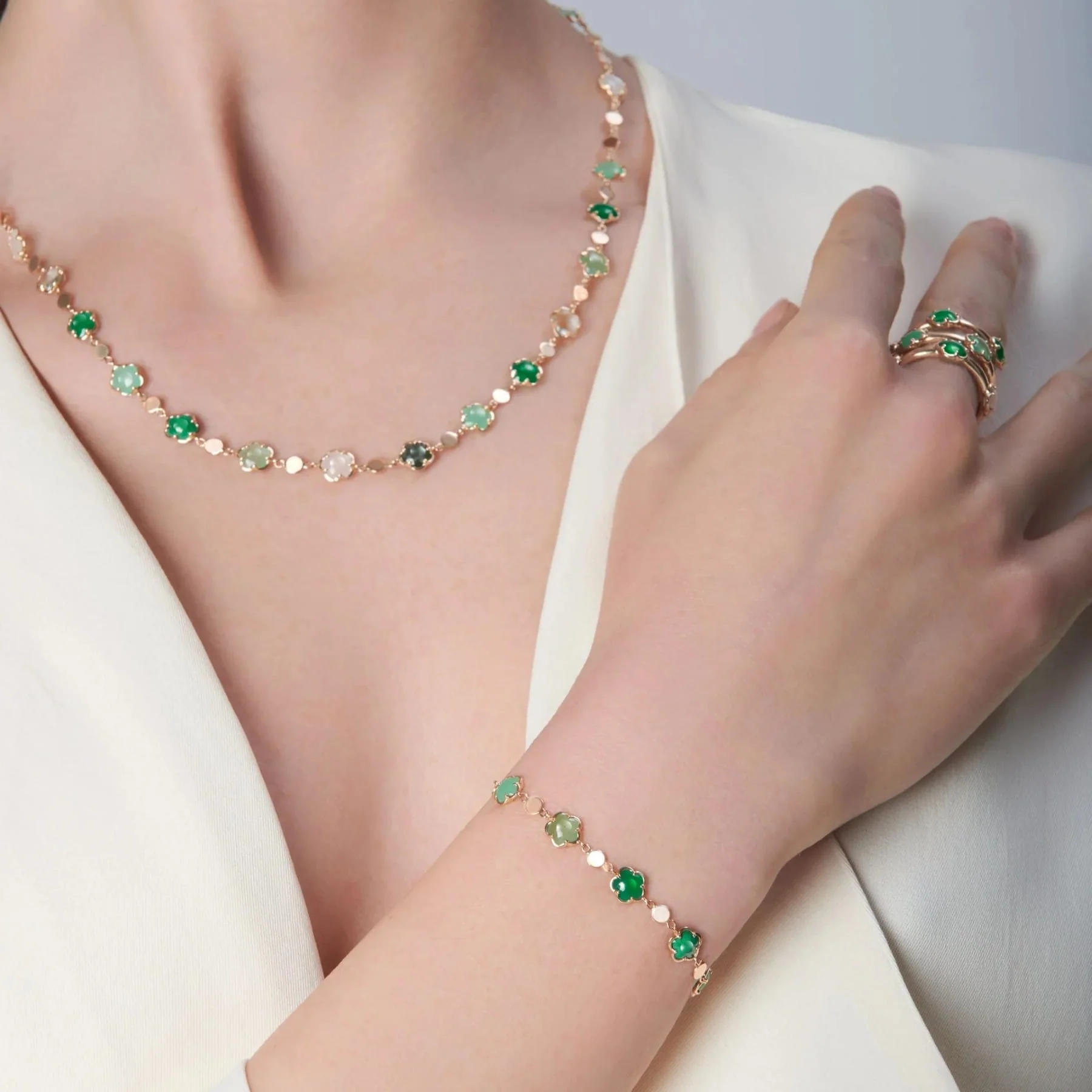 Pasquale Bruni 18K Rose Gold Multi Gemstone Figlia Dei Fiori Bracelet - Image 2