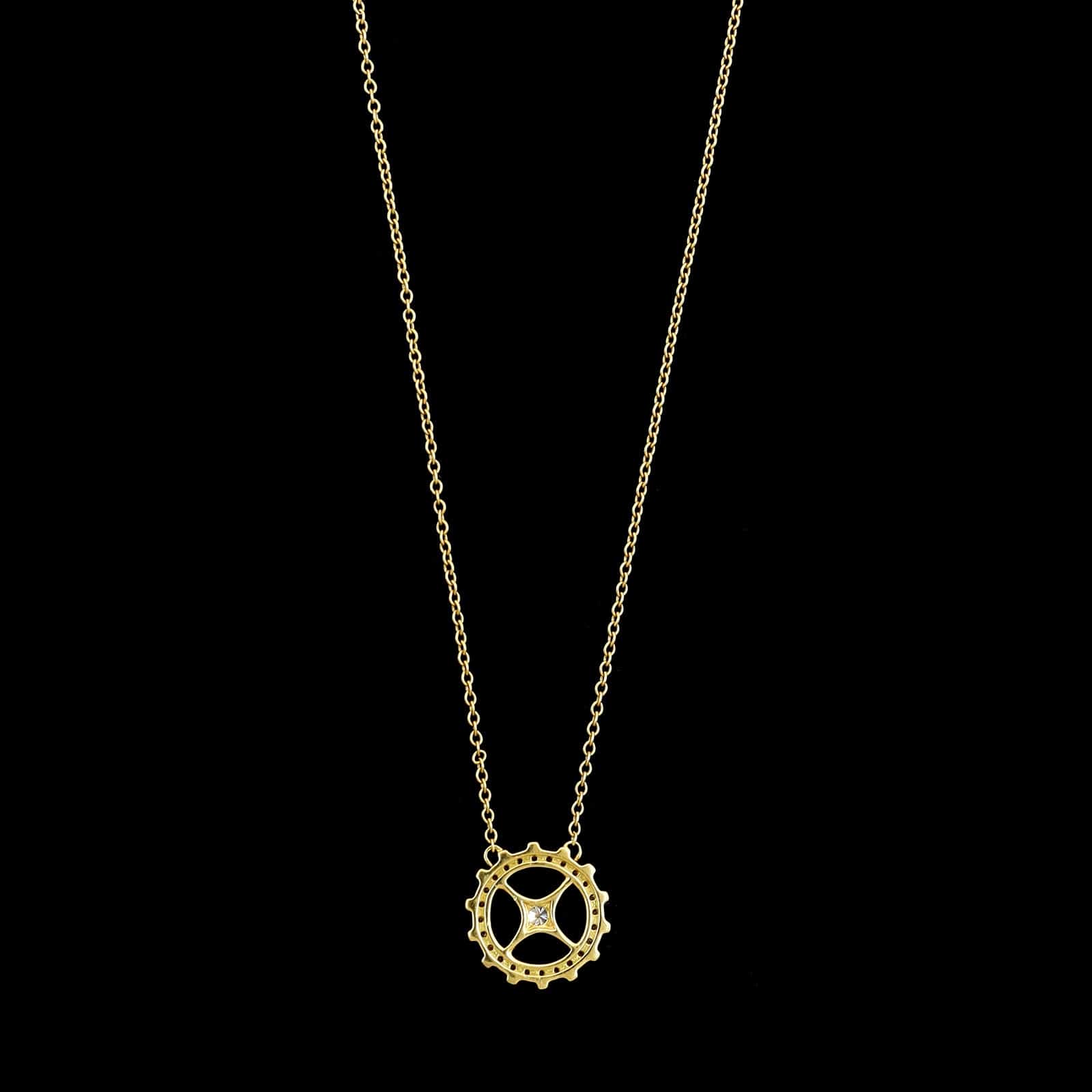 Paul Morelli 18K Yellow Gold Estate Macchina Pendant Necklace - Image 2