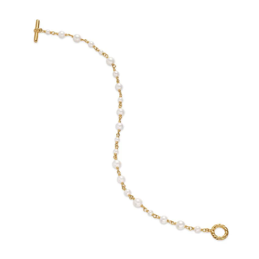 Pearl Classics Toggle Chain Bracelet 18K Yellow Gold, 4.5mm - Image 3